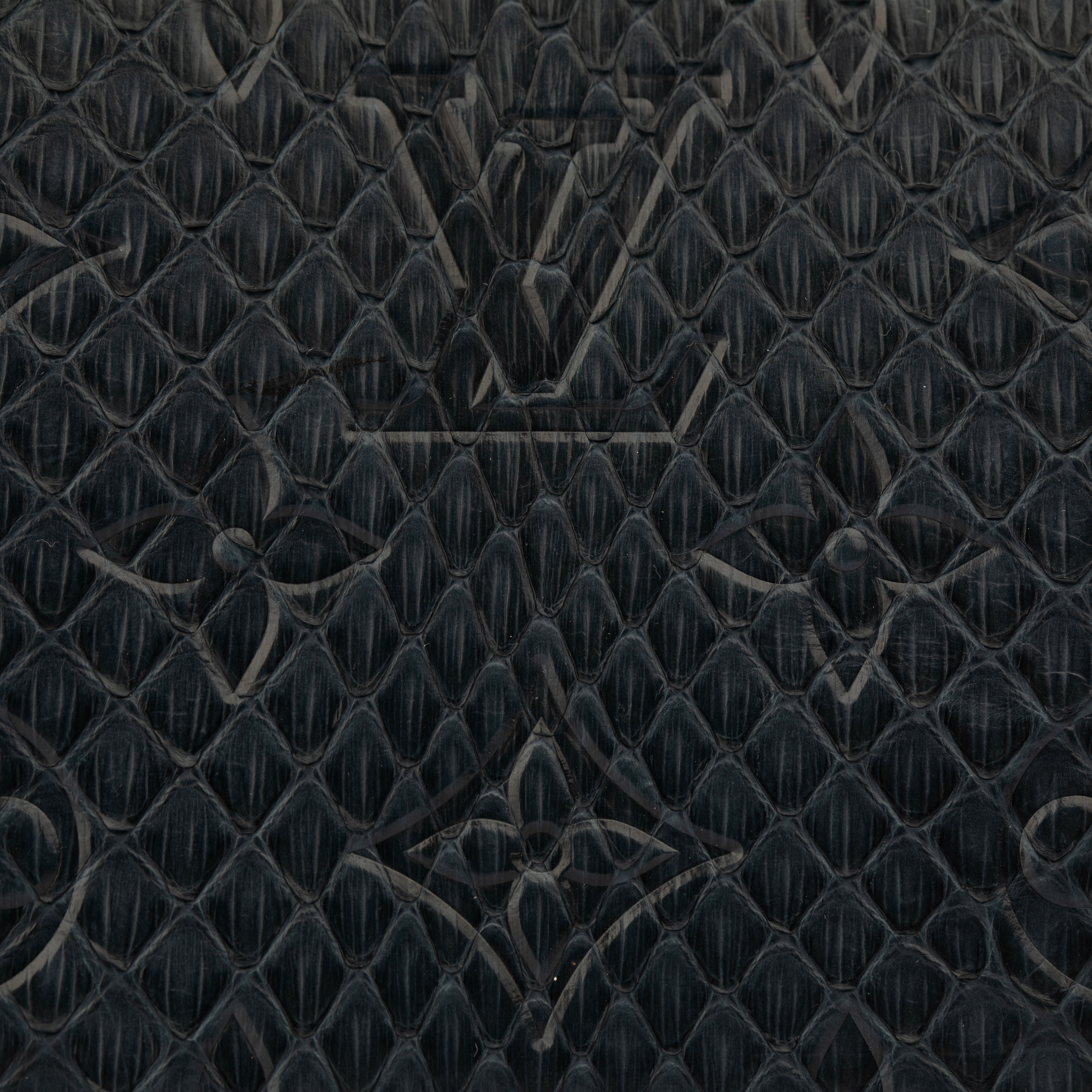 Louis Vuitton Dark Blue Python Zippy Wallet