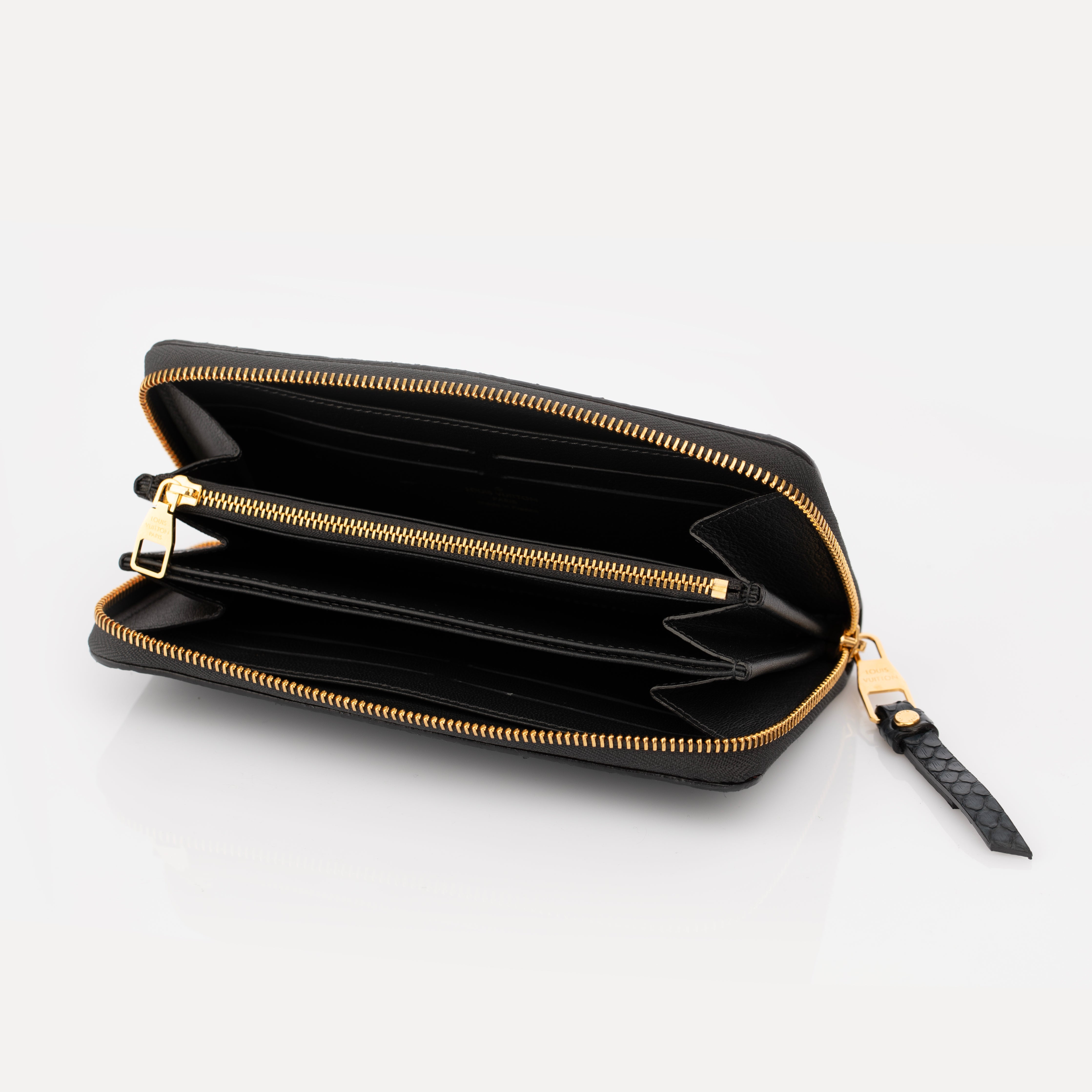 Louis Vuitton Dark Blue Python Zippy Wallet