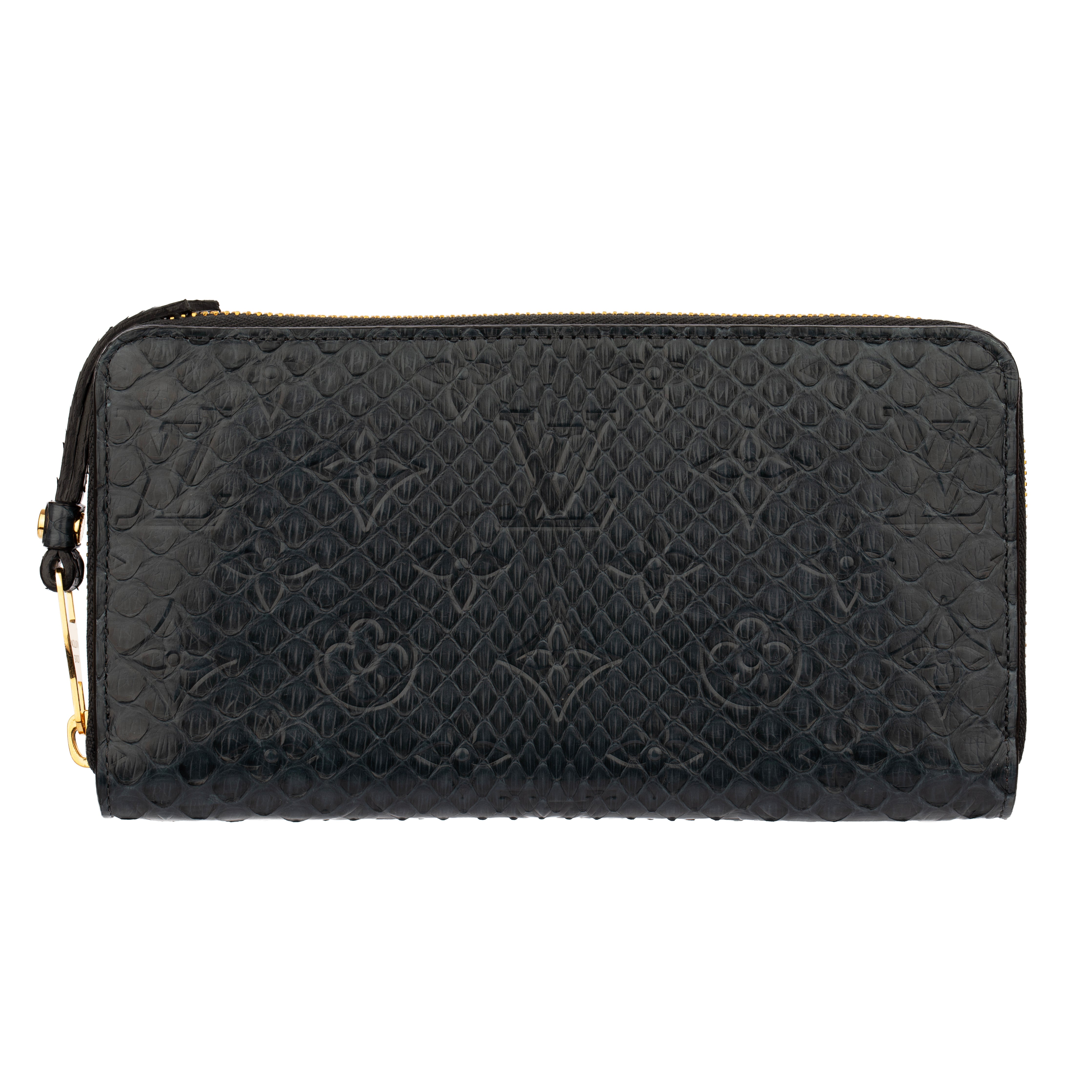 Louis Vuitton Dark Blue Python Zippy Wallet