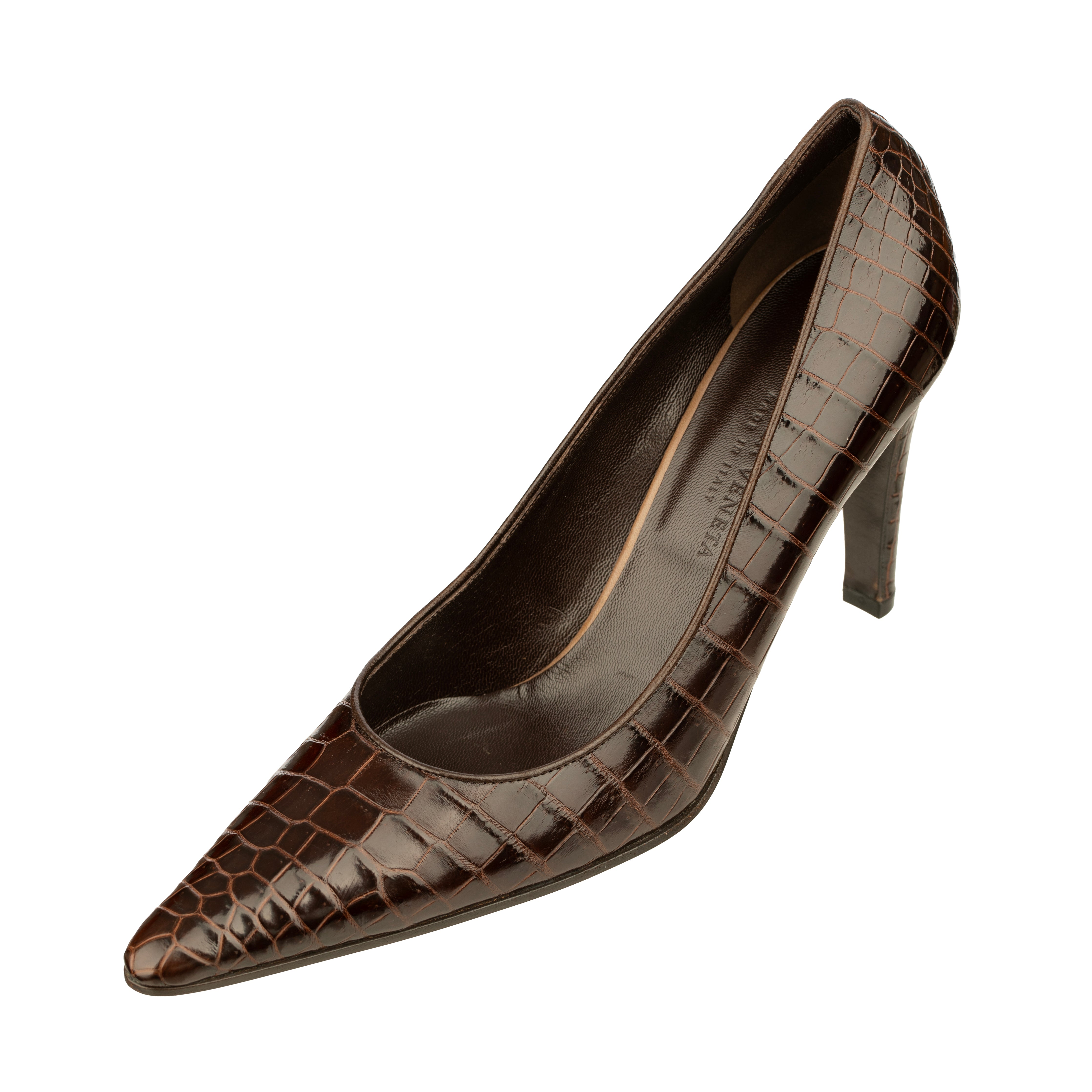 Bottega Veneta Brown Crocodile Leather Pumps - Size | 39
