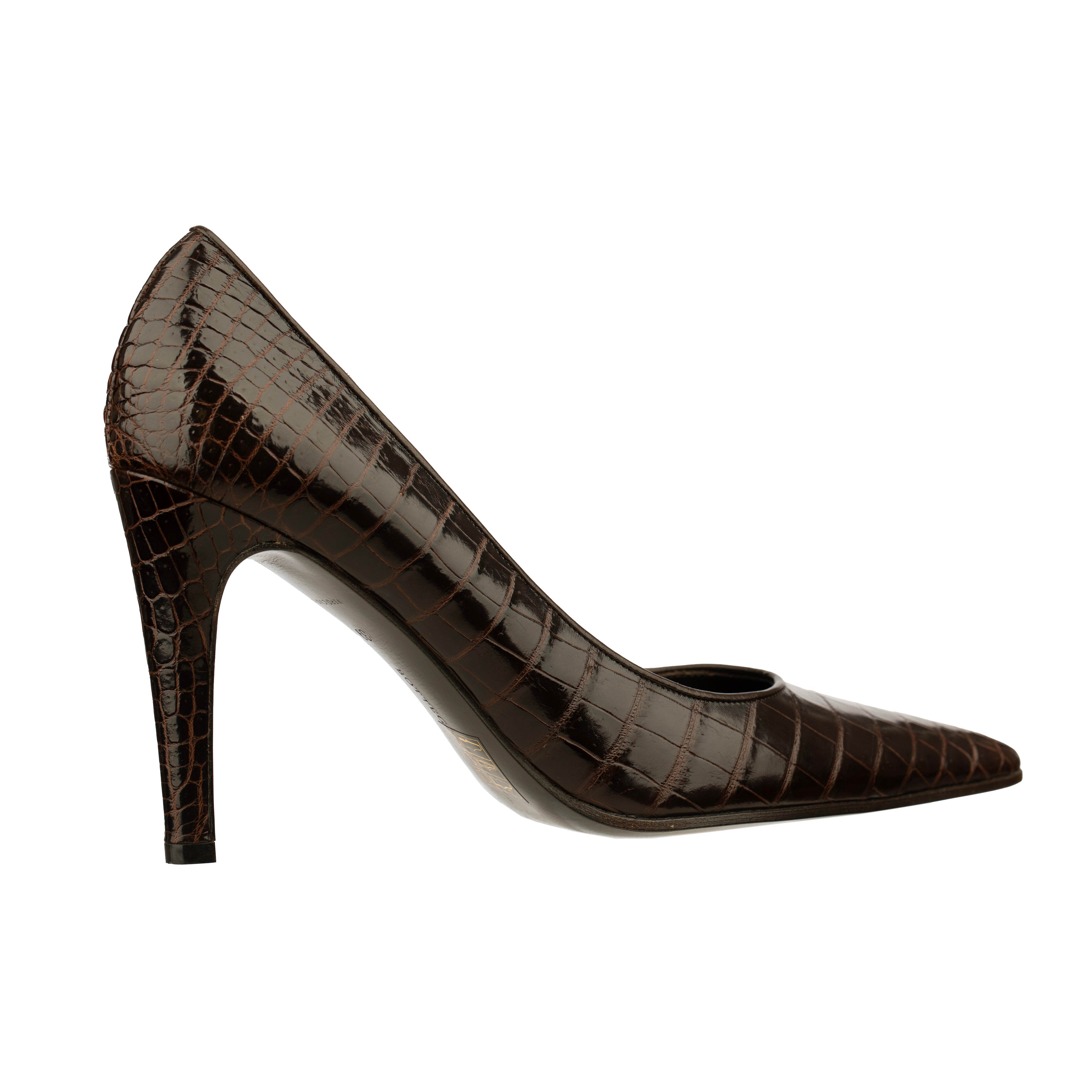 Bottega Veneta Brown Crocodile Leather Pumps - Size | 39