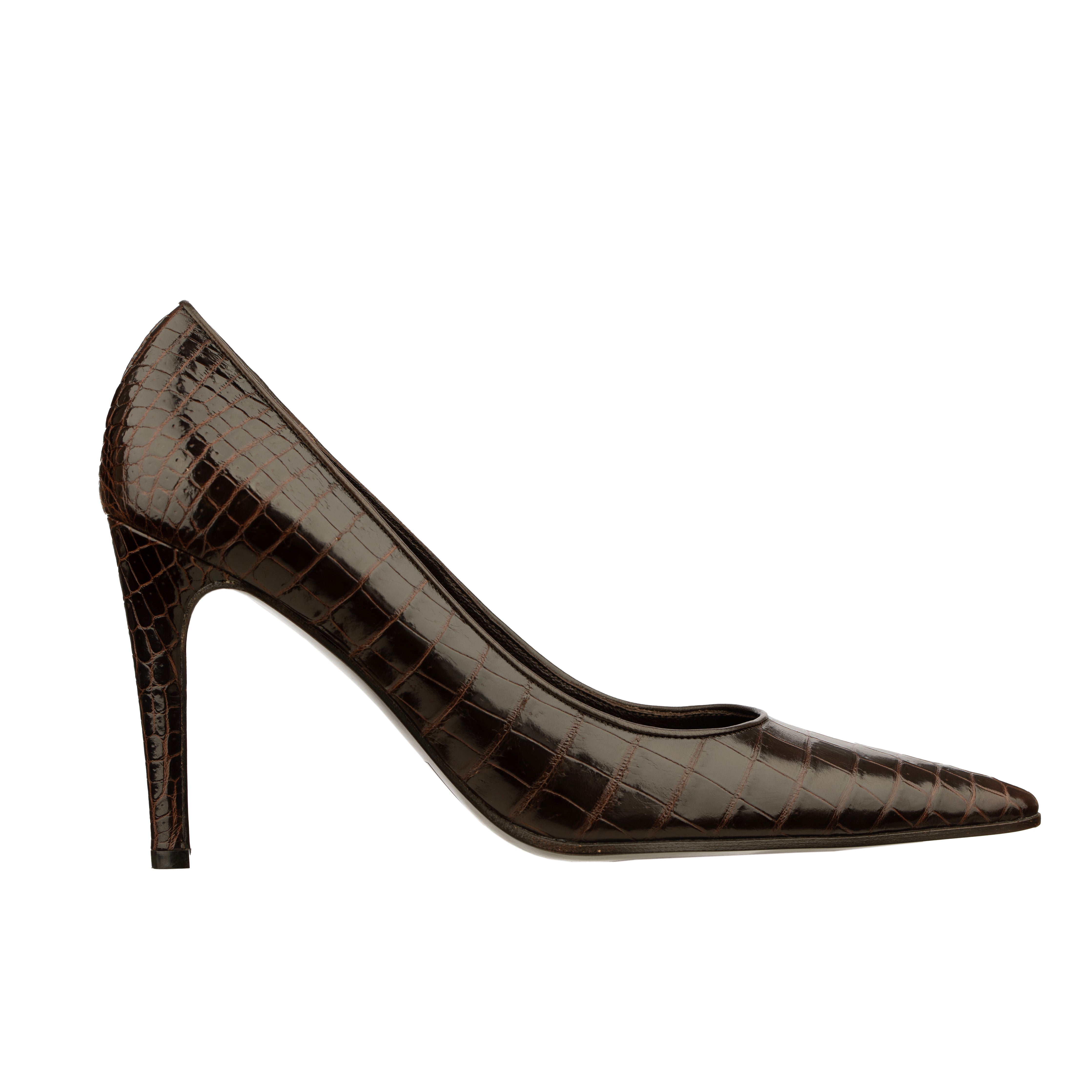 Bottega Veneta Brown Crocodile Leather Pumps - Size | 39