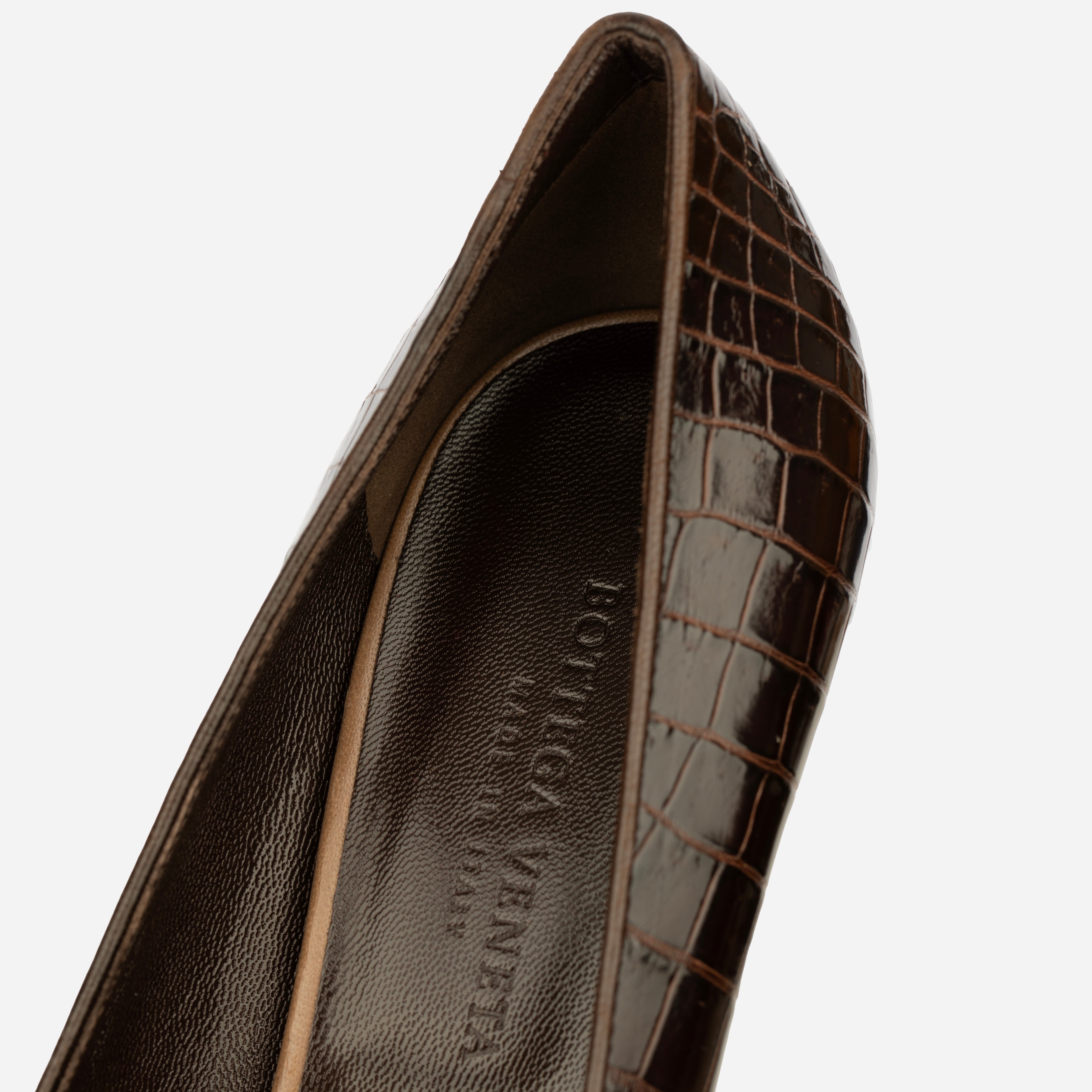 Bottega Veneta Brown Crocodile Leather Pumps - Size | 39