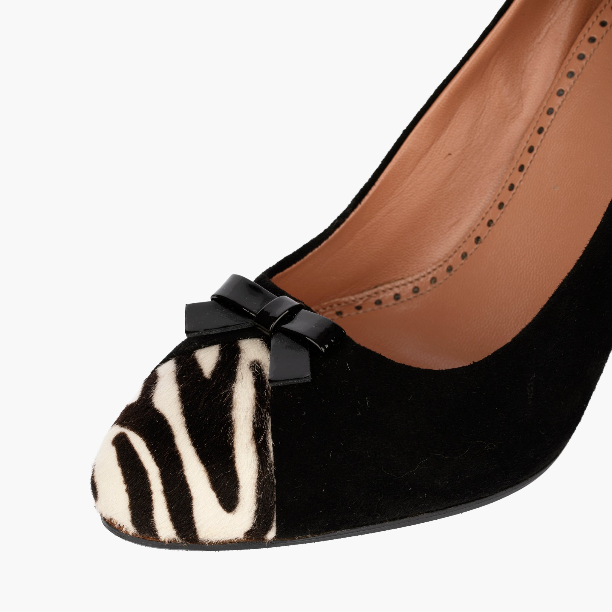 Alaïa Paris Zebra Pony Hair and Suede Bow Pumps - Size | 38 IT