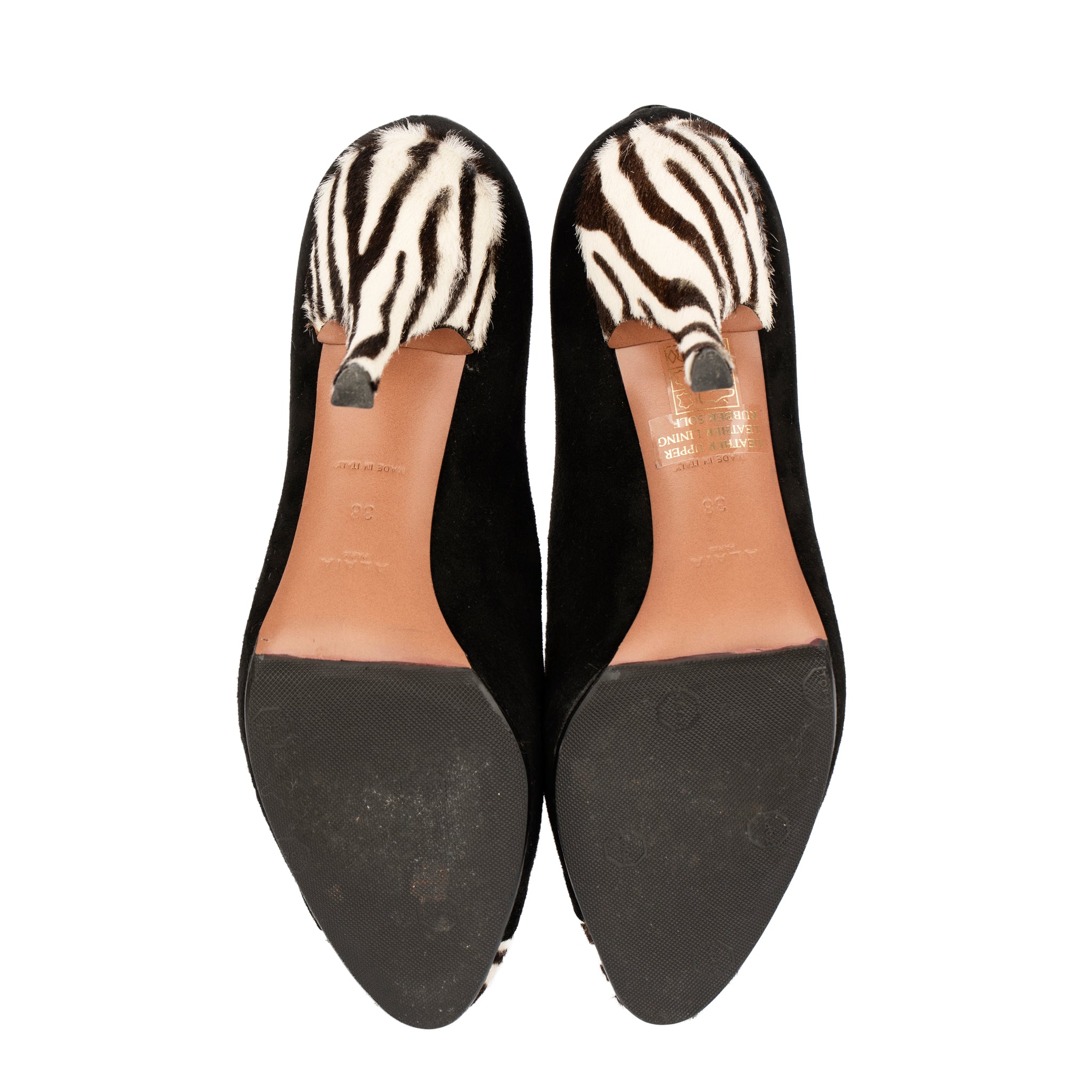 Alaïa Paris Zebra Pony Hair and Suede Bow Pumps - Size | 38 IT