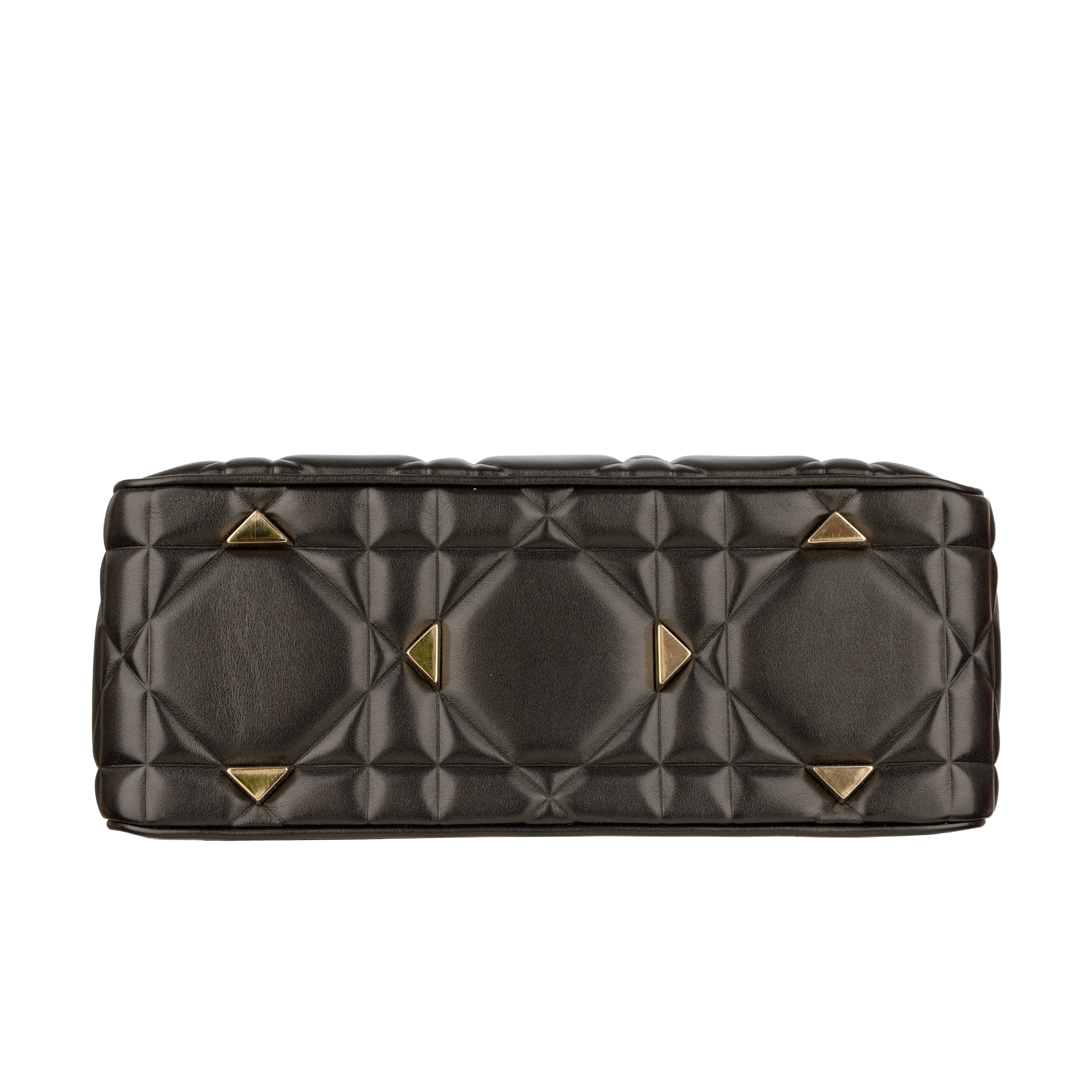 Christian Dior Lady 95.22 Medium Top Handle Bag in Black Cannage Lambskin with Gold Hardware