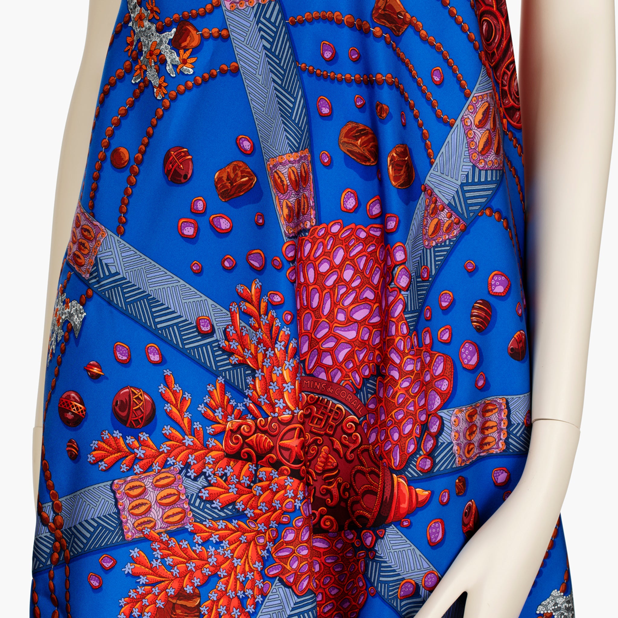 Hermès ‘Mina & the Coral’ Silk Scarf Dress – Limited Edition Pareo with Leather Strap