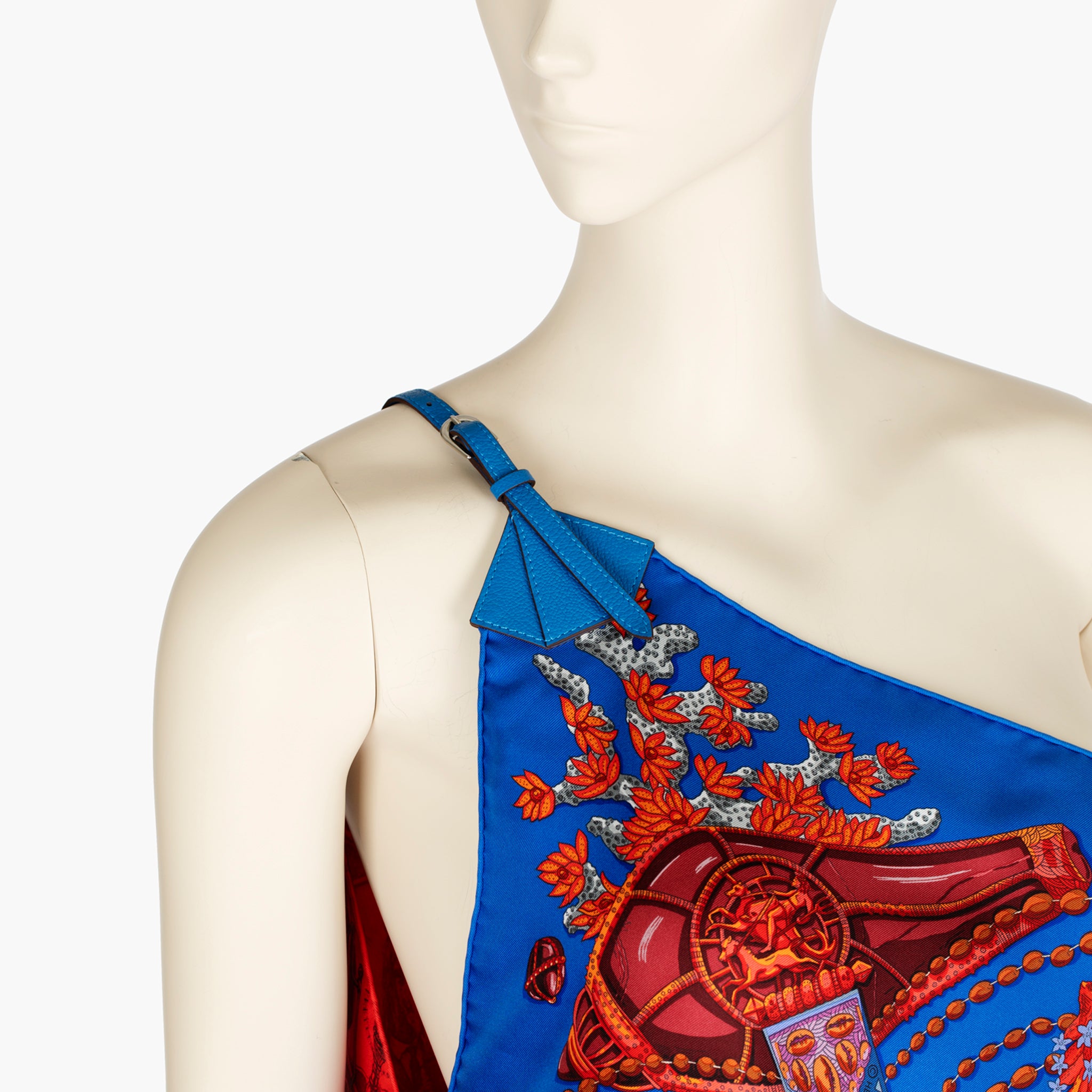 Hermès ‘Mina & the Coral’ Silk Scarf Dress – Limited Edition Pareo with Leather Strap