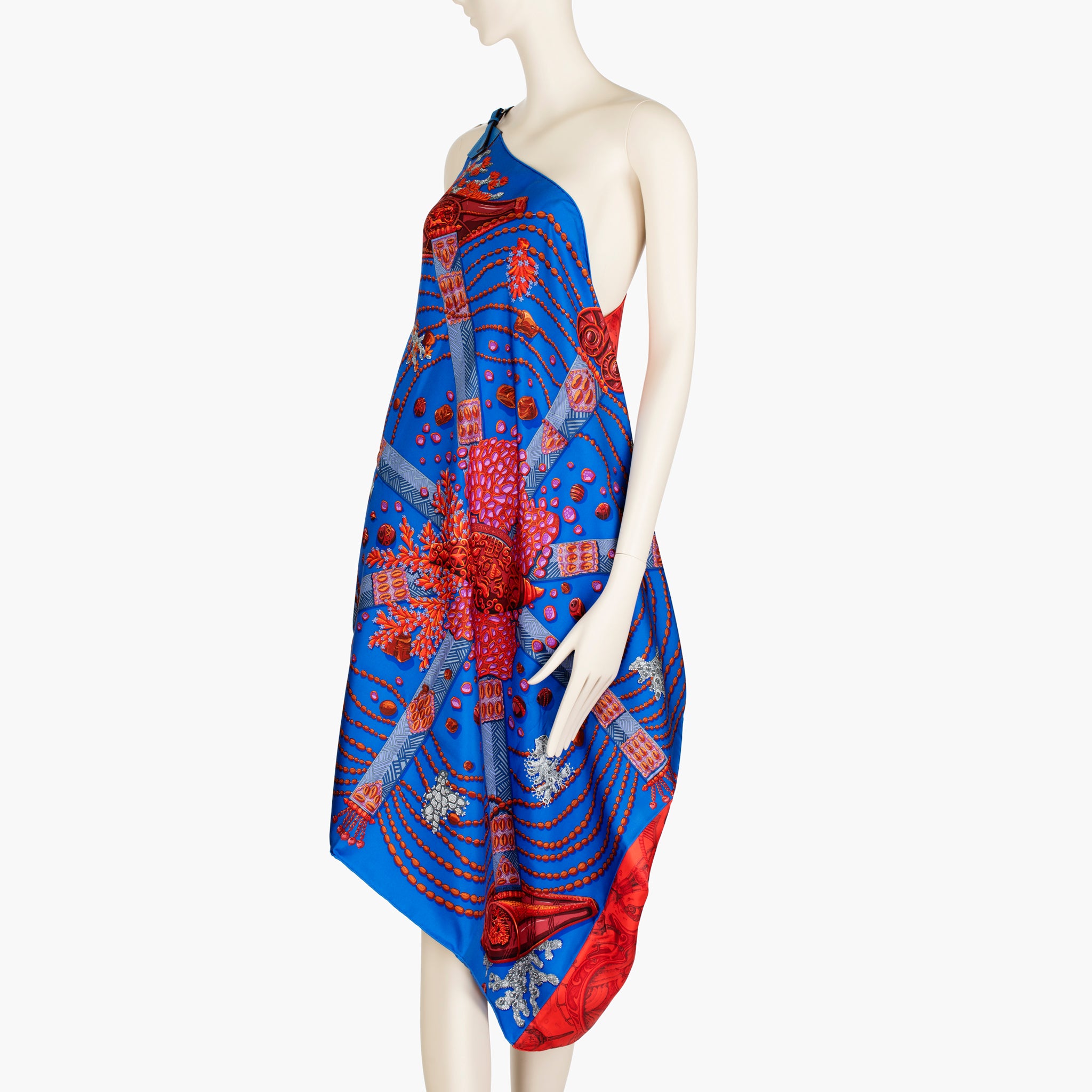 Hermès ‘Mina & the Coral’ Silk Scarf Dress – Limited Edition Pareo with Leather Strap