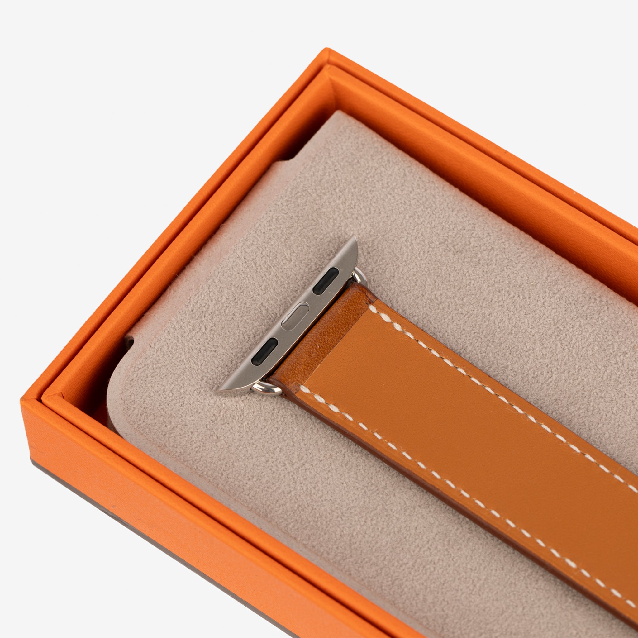 Hermès Band Apple Watch Double Tour Barenia 42 mm Attelage