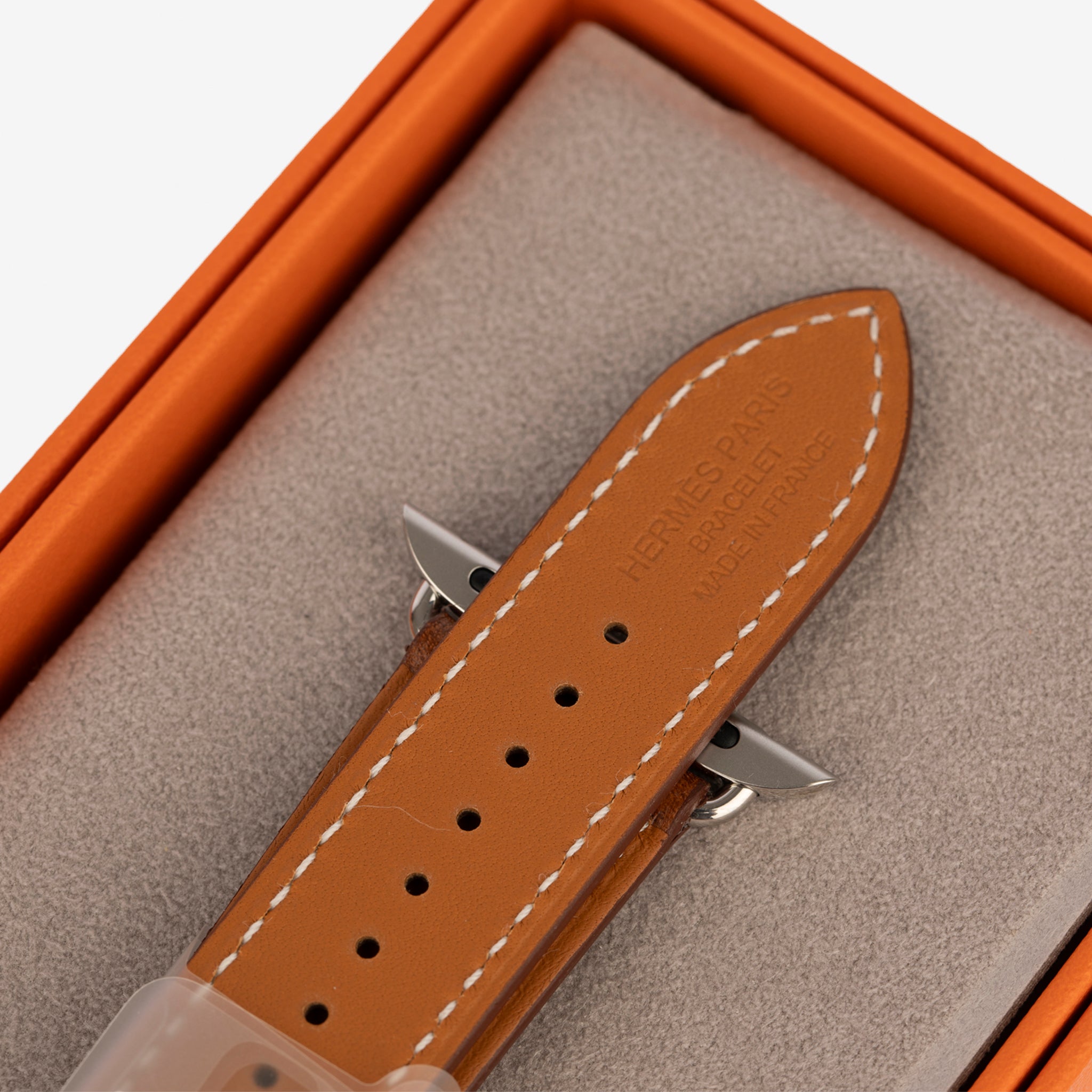 Hermès Band Apple Watch Double Tour Barenia 42 mm Attelage
