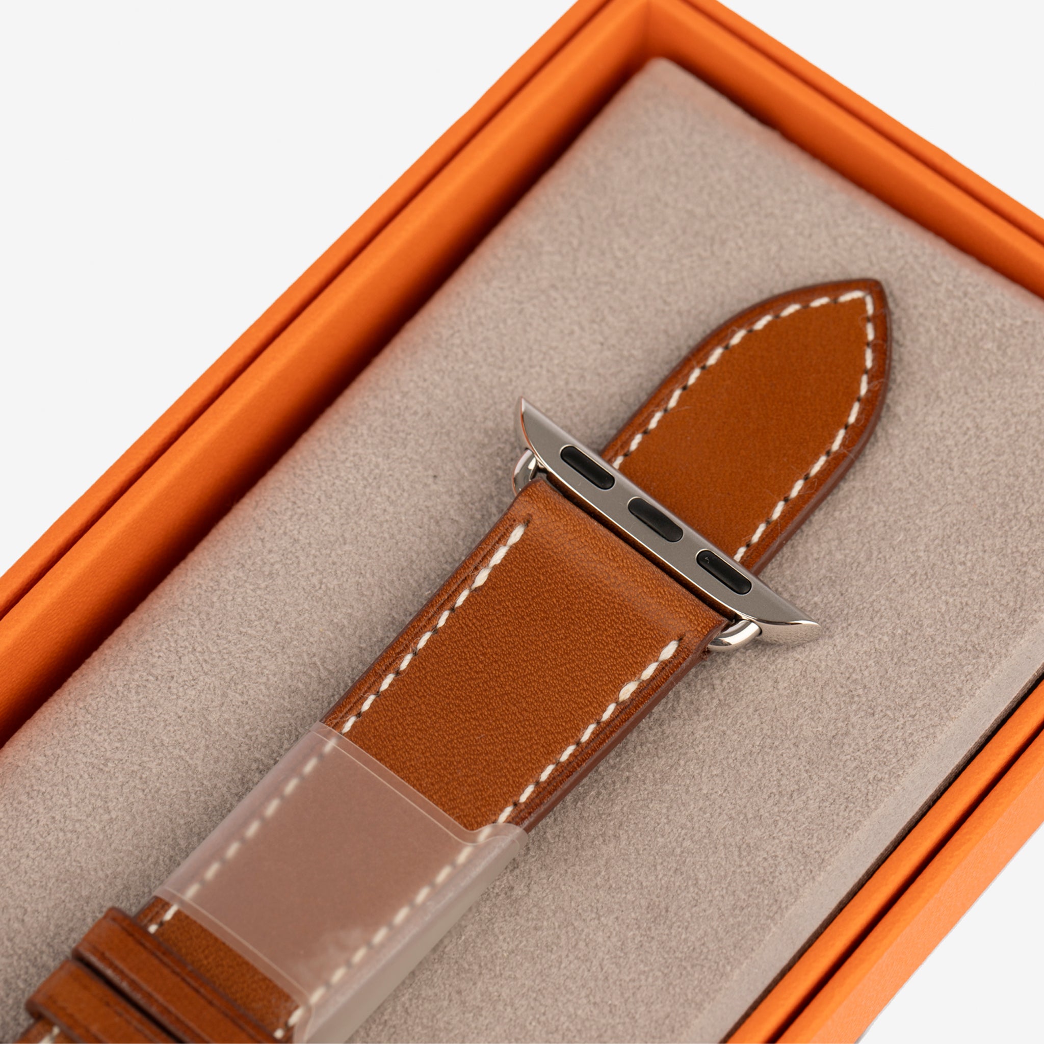 Hermès Band Apple Watch Double Tour Barenia 42 mm Attelage