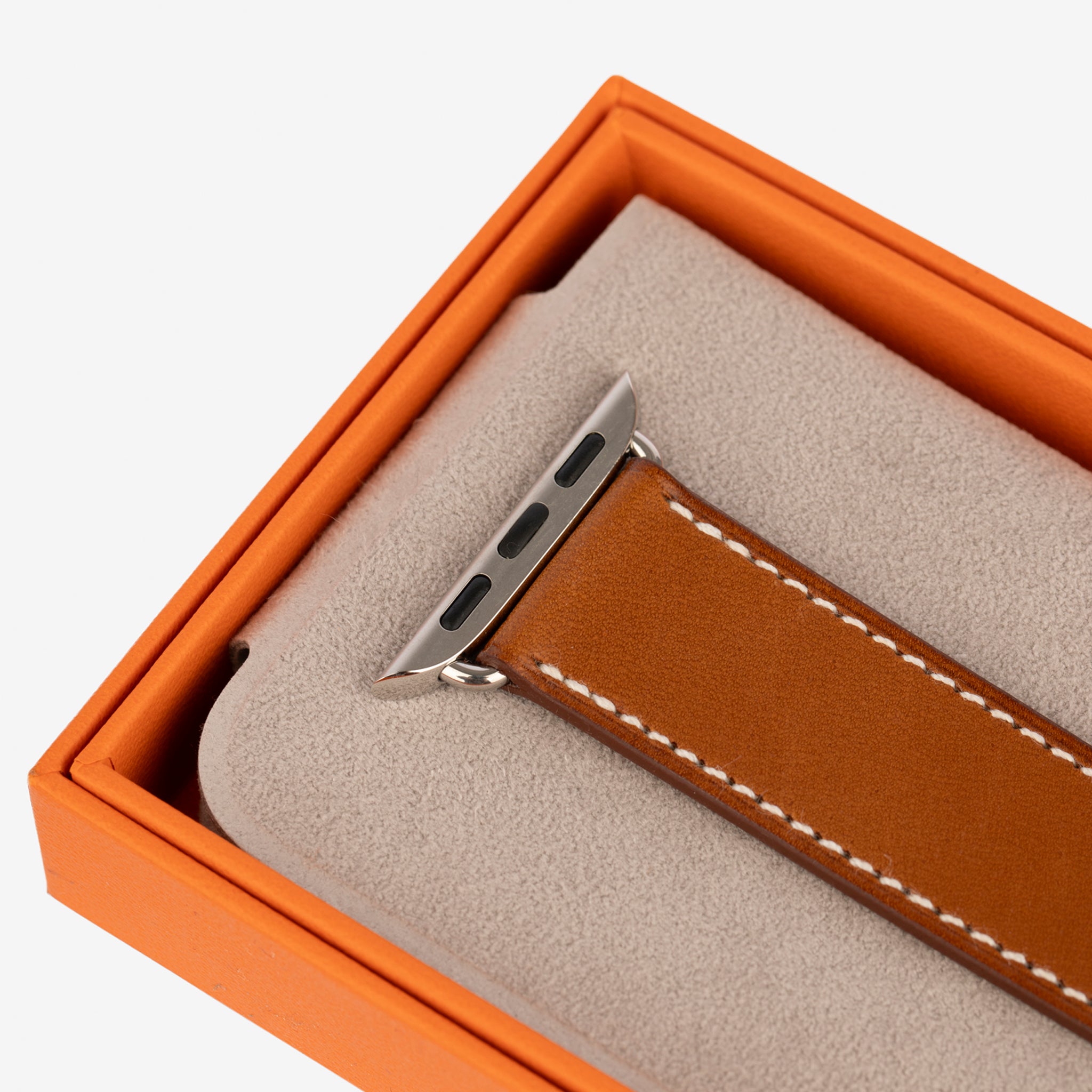 Hermès Band Apple Watch Double Tour Barenia 42 mm Attelage