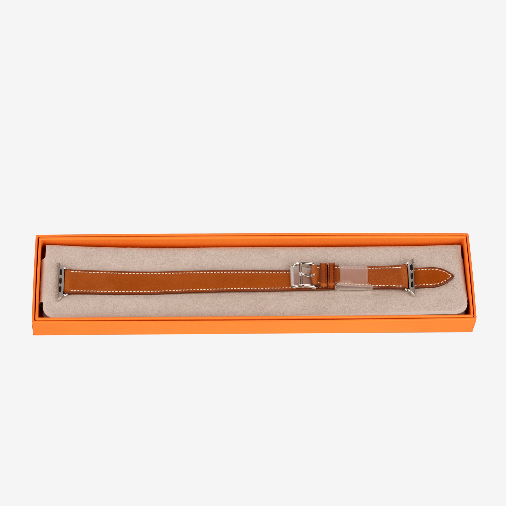 Hermès Band Apple Watch Double Tour Barenia 42 mm Attelage