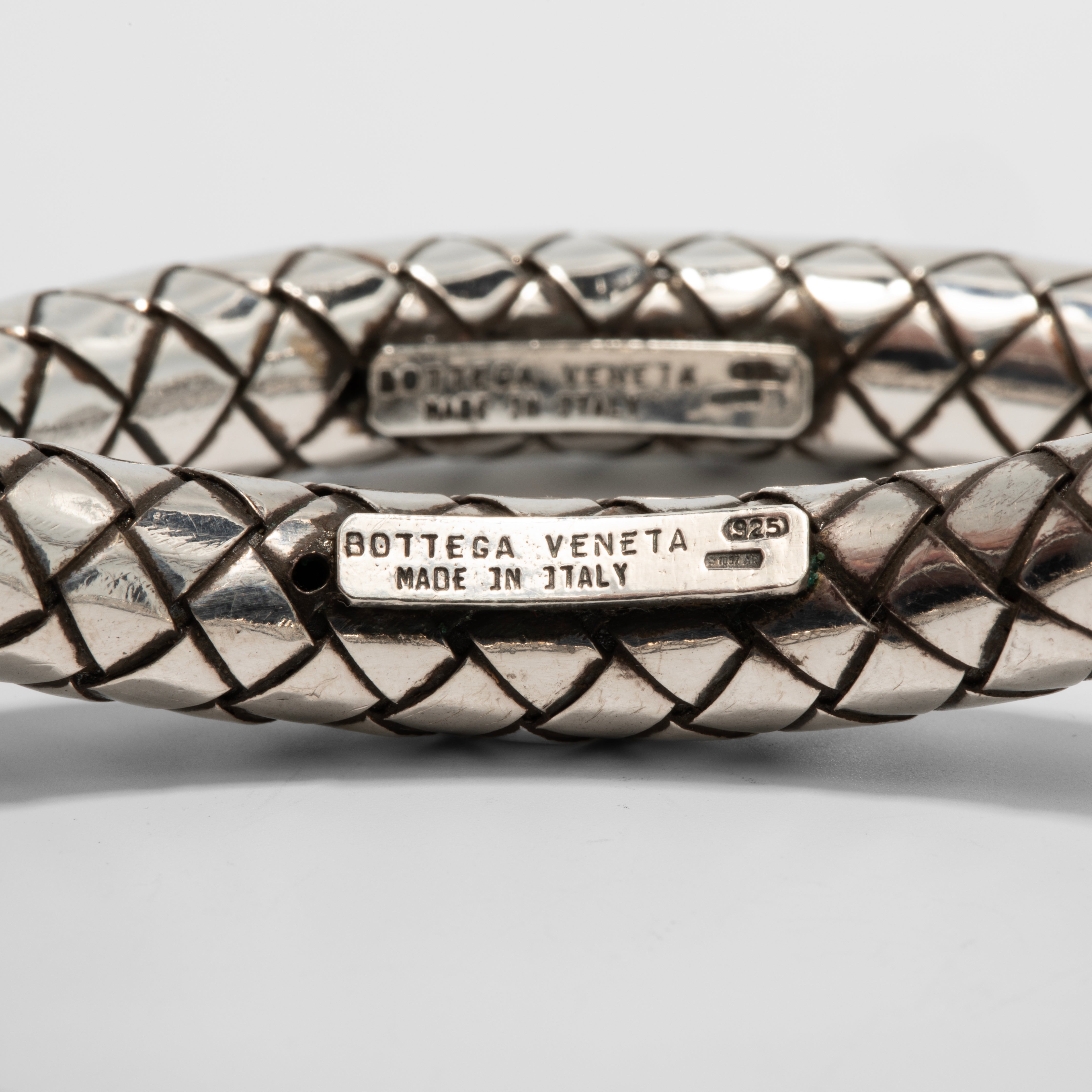 Bottega Veneta Intrecciato Sterling Silver Bangle Set
