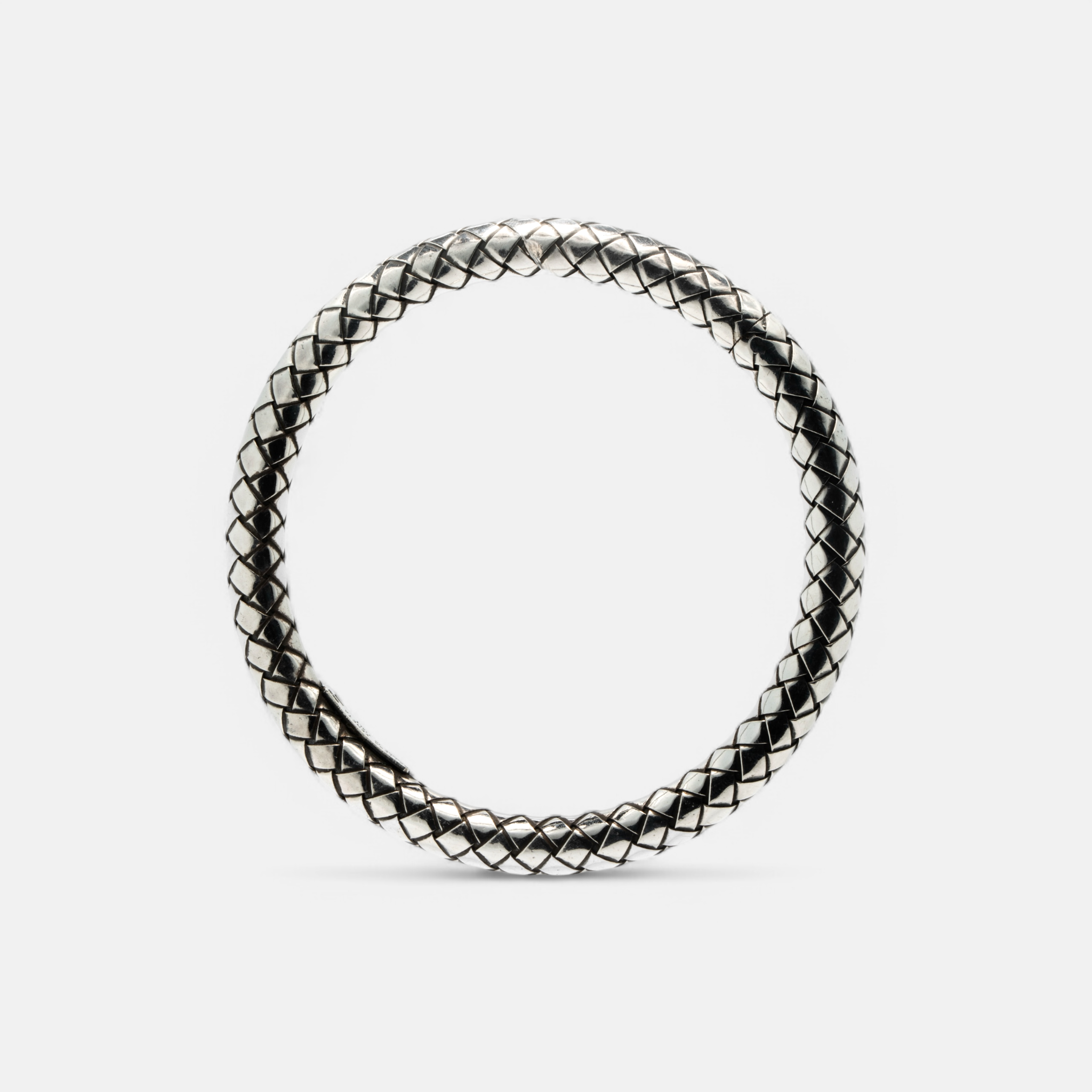 Bottega Veneta Intrecciato Sterling Silver Bangle Set