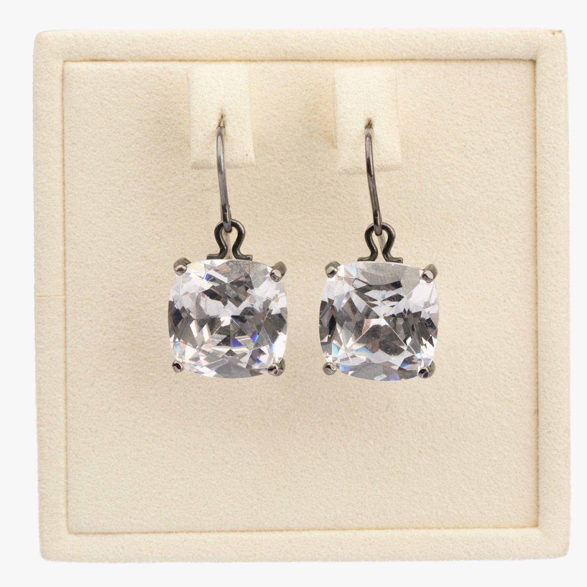 Bottega Veneta Crystal Faceted Drop Earrings