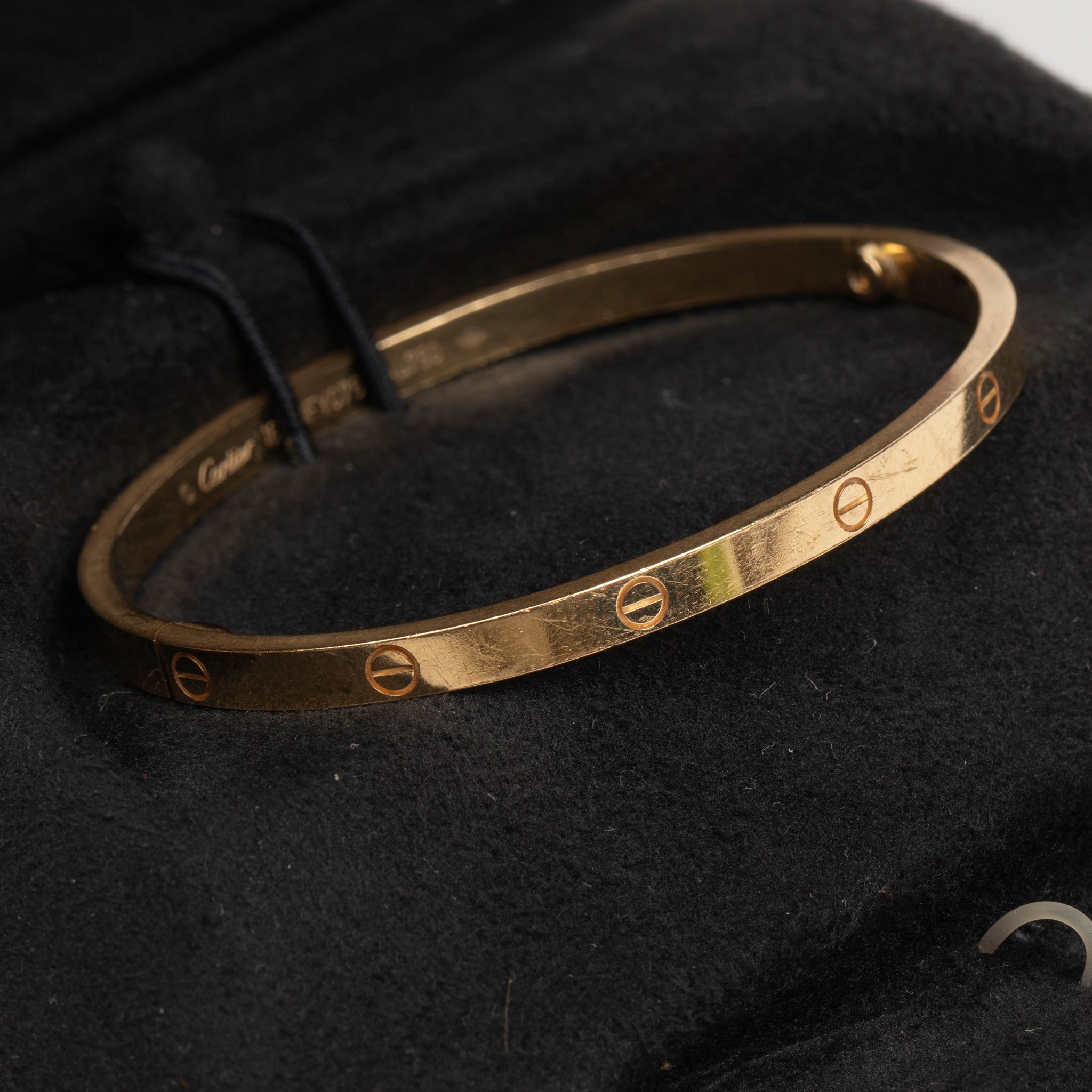 Cartier Thin Love Bracelet in 18k Yellow Gold - Size 16
