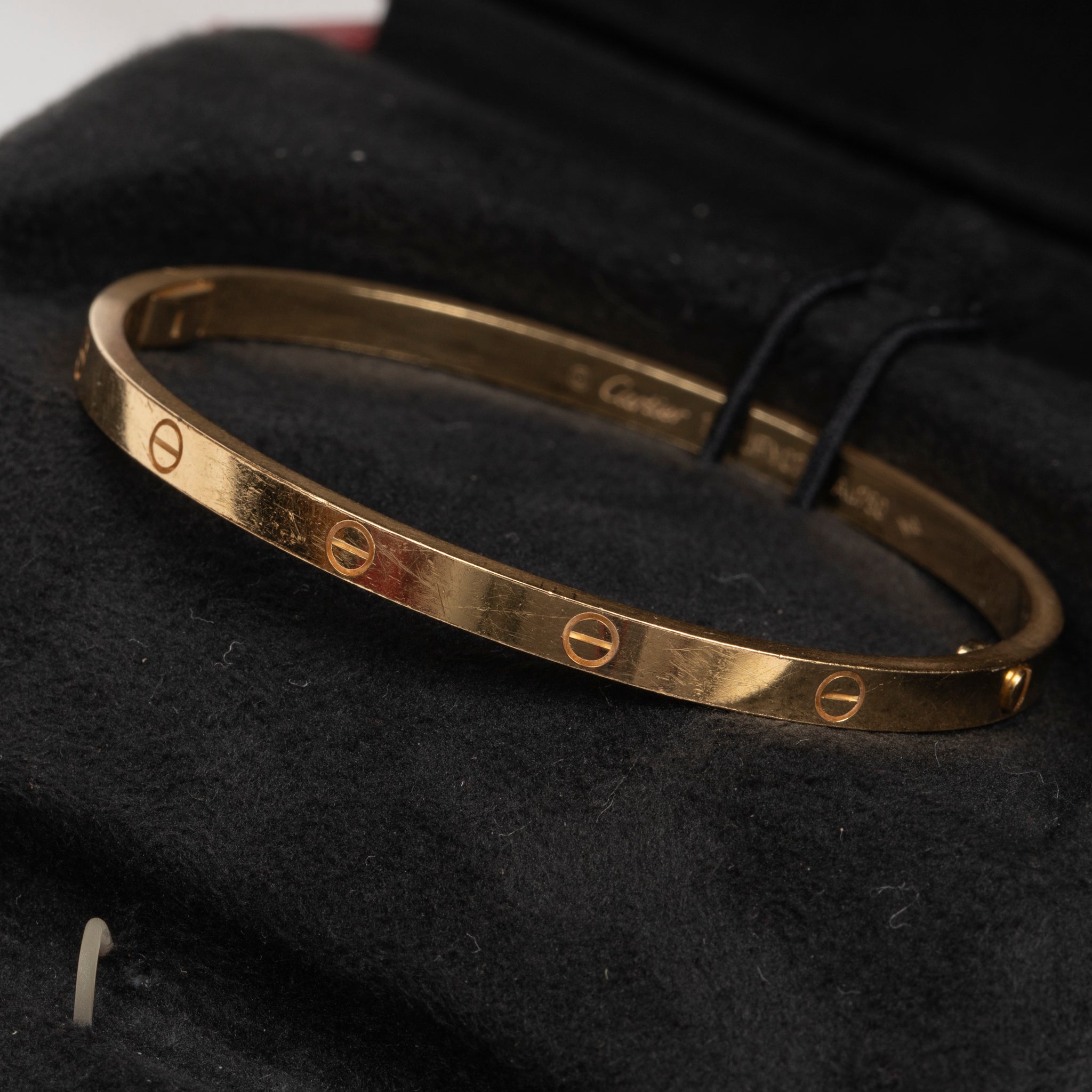 Cartier Thin Love Bracelet in 18k Yellow Gold - Size 16