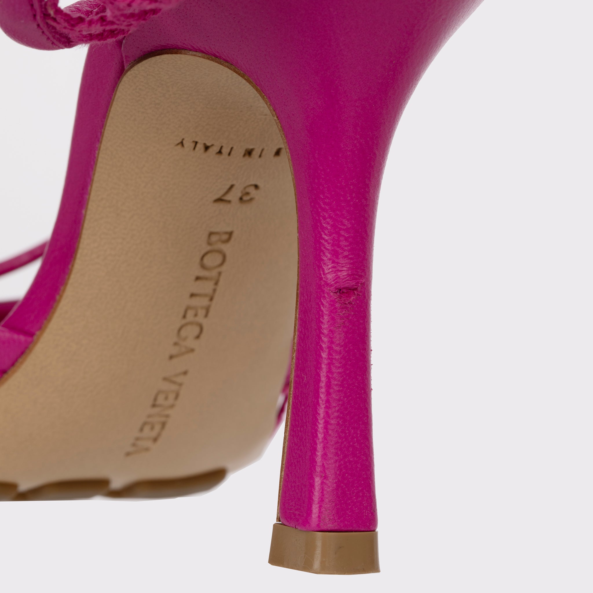 Bottega Veneta Fuchsia Lace-up Leather-trimmed Mesh Pumps 37 IT