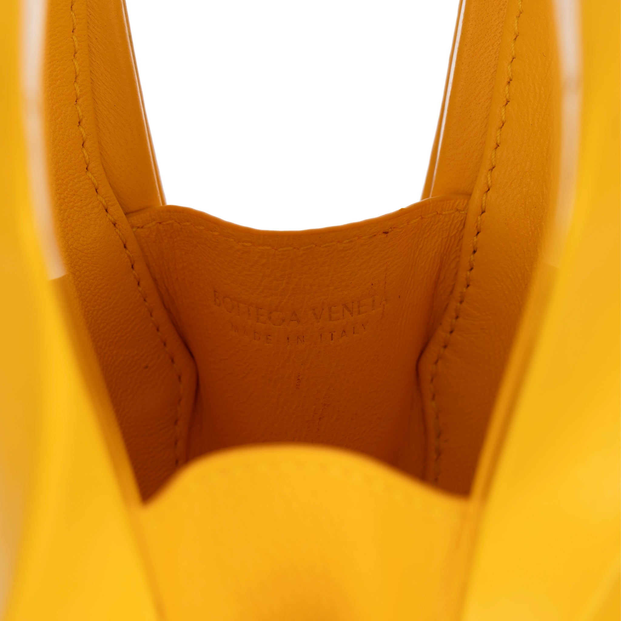 Bottega Veneta Yellow Whirl Spiral Clutch