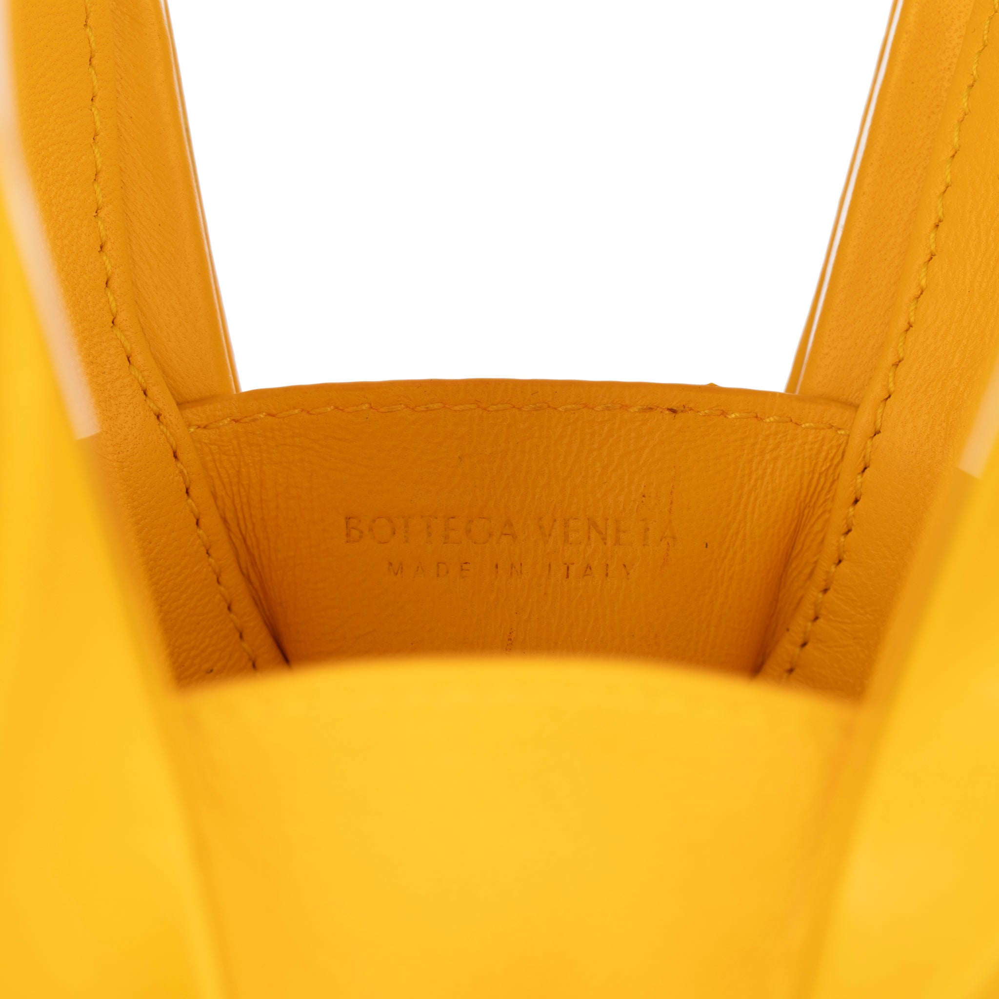 Bottega Veneta Yellow Whirl Spiral Clutch