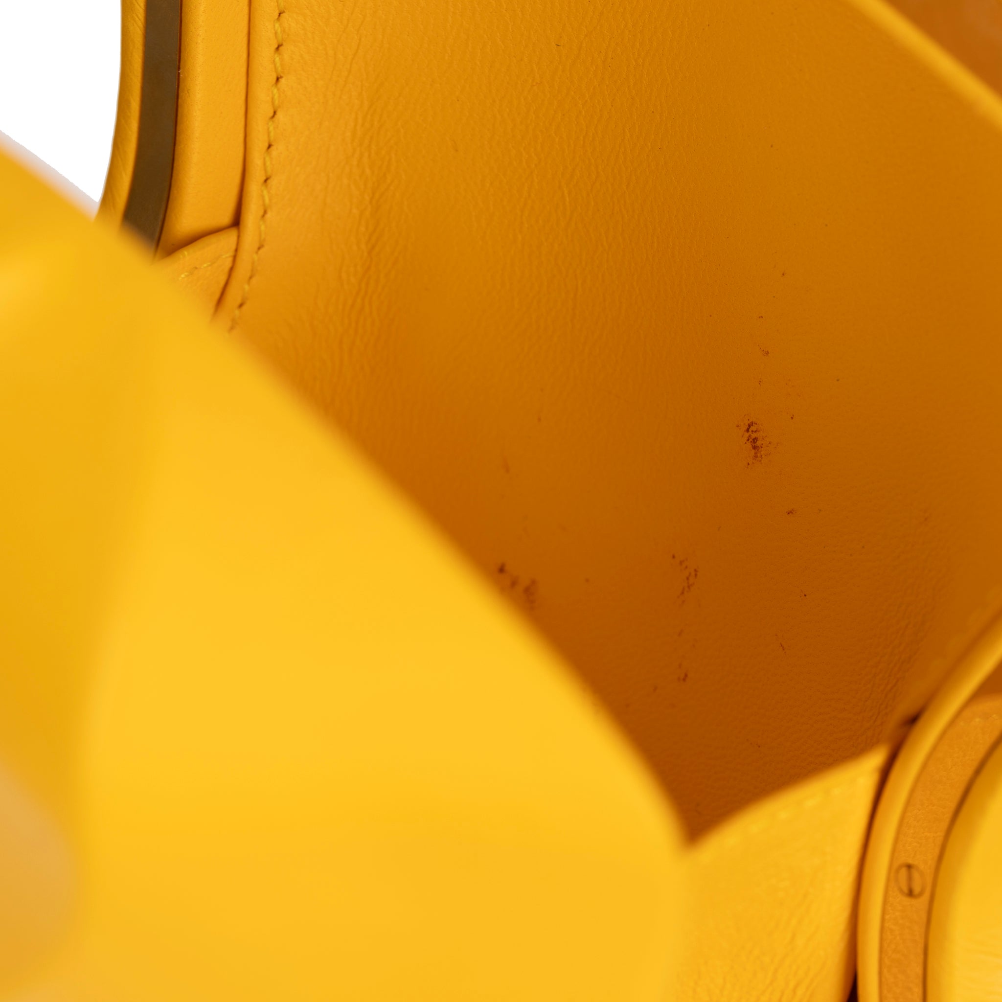 Bottega Veneta Yellow Whirl Spiral Clutch