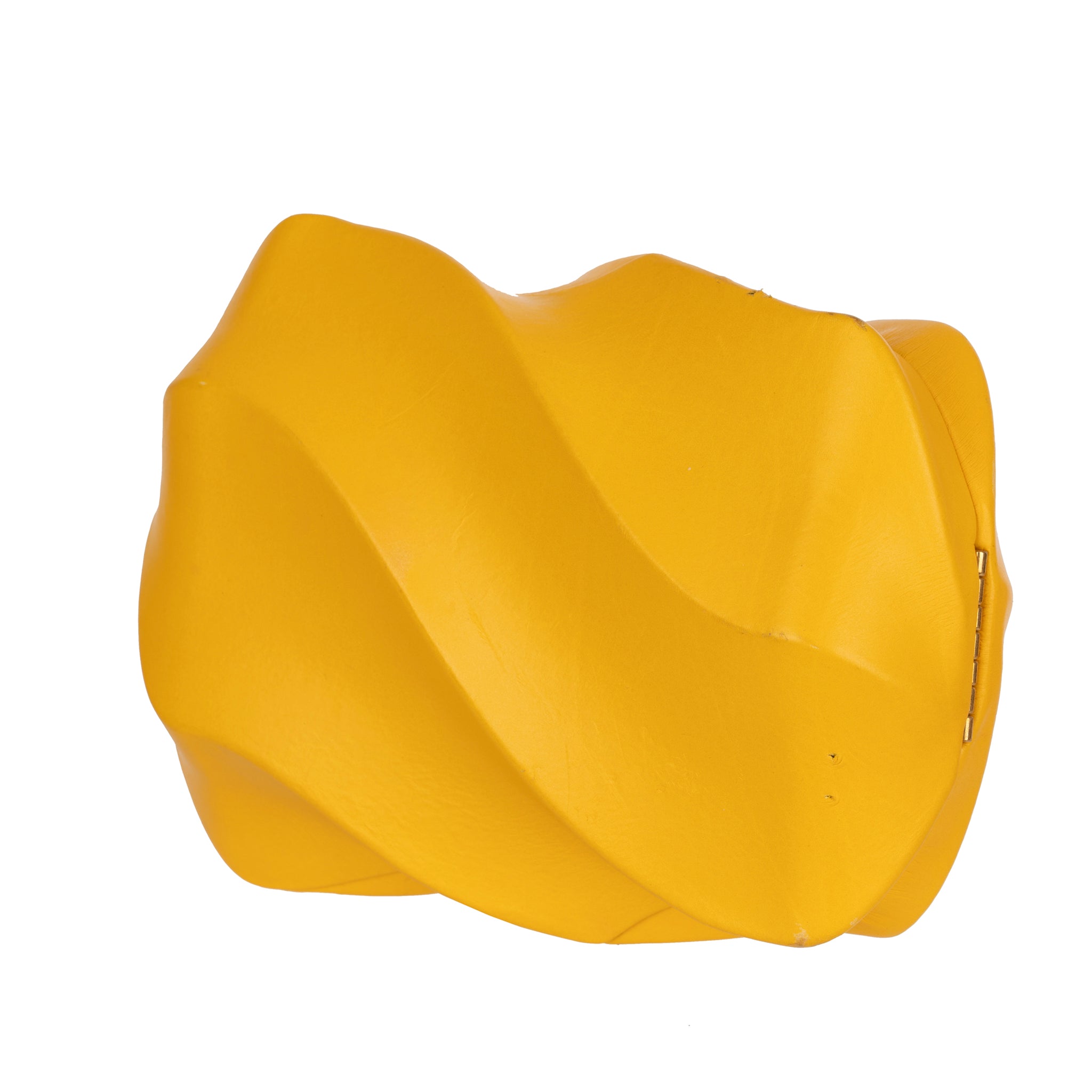 Bottega Veneta Yellow Whirl Spiral Clutch