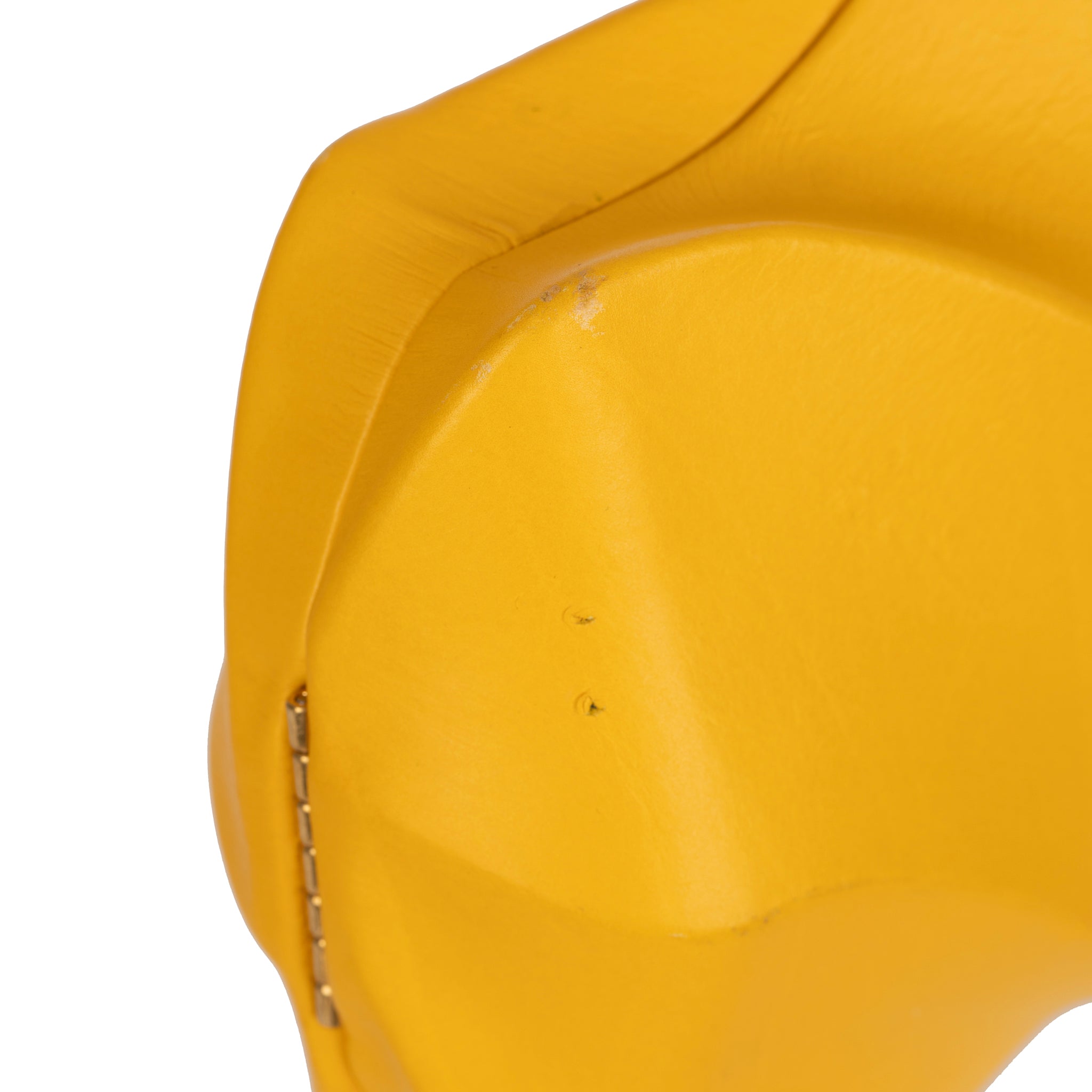 Bottega Veneta Yellow Whirl Spiral Clutch