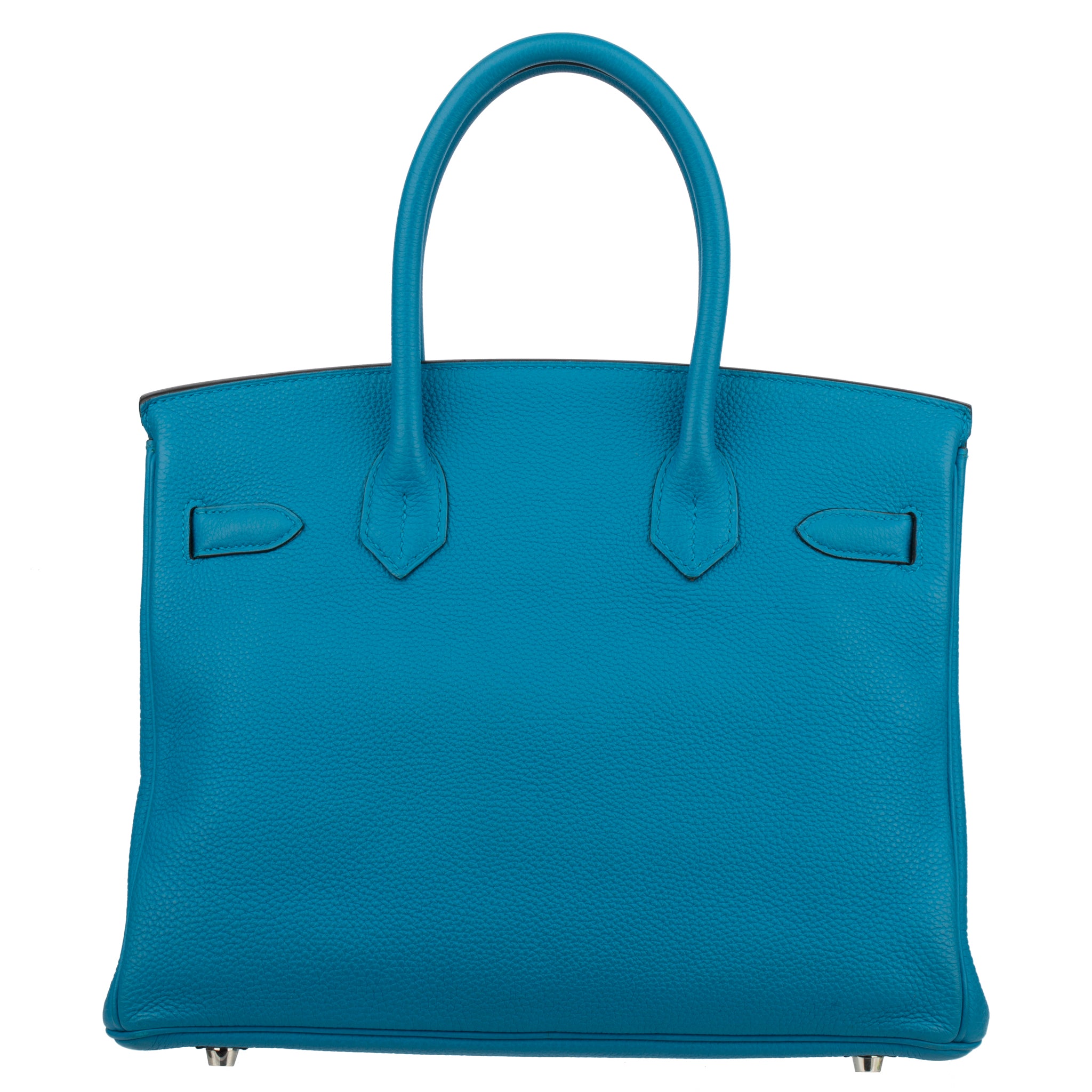Hermes Birkin 30cm Verso Blue Zanzibar & Malachite Togo Leather Palladium Hardware