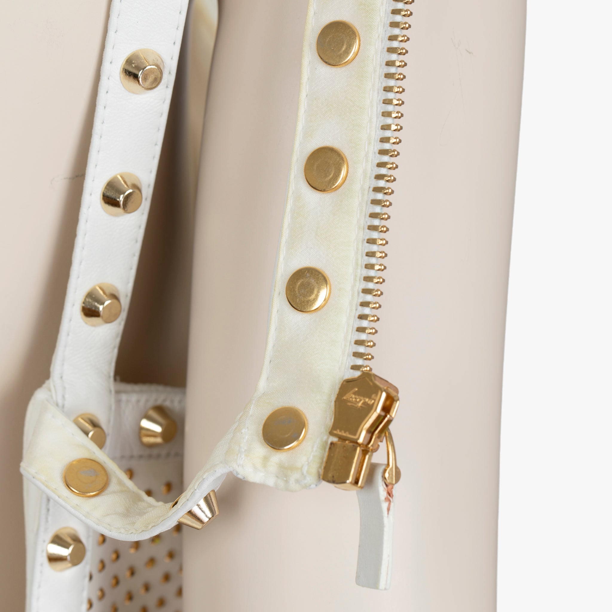 Versace White Studded Empire Mini Dress - Size 42 IT