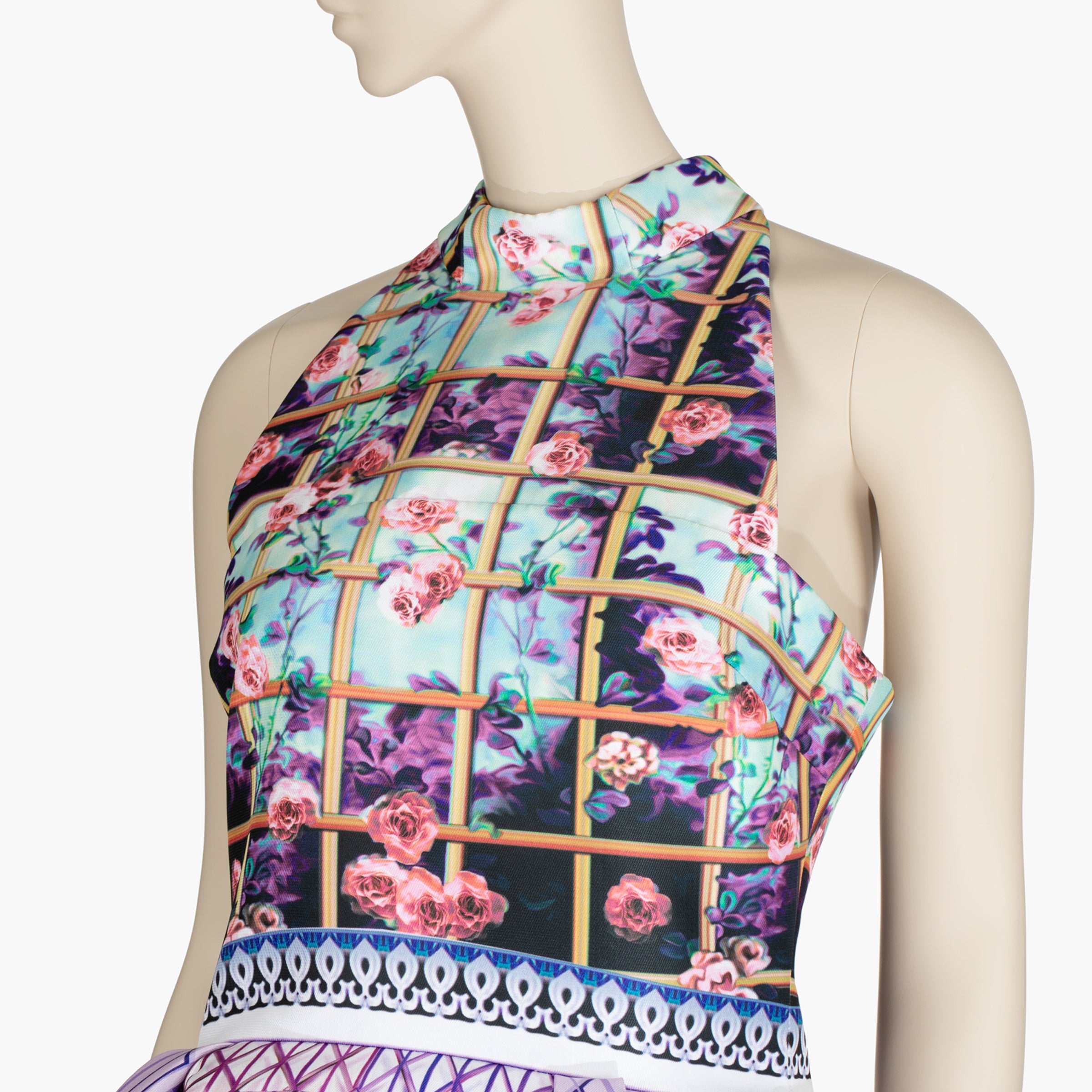 Mary Katrantzou Multicolour Printed Sleeveless Skater Dress