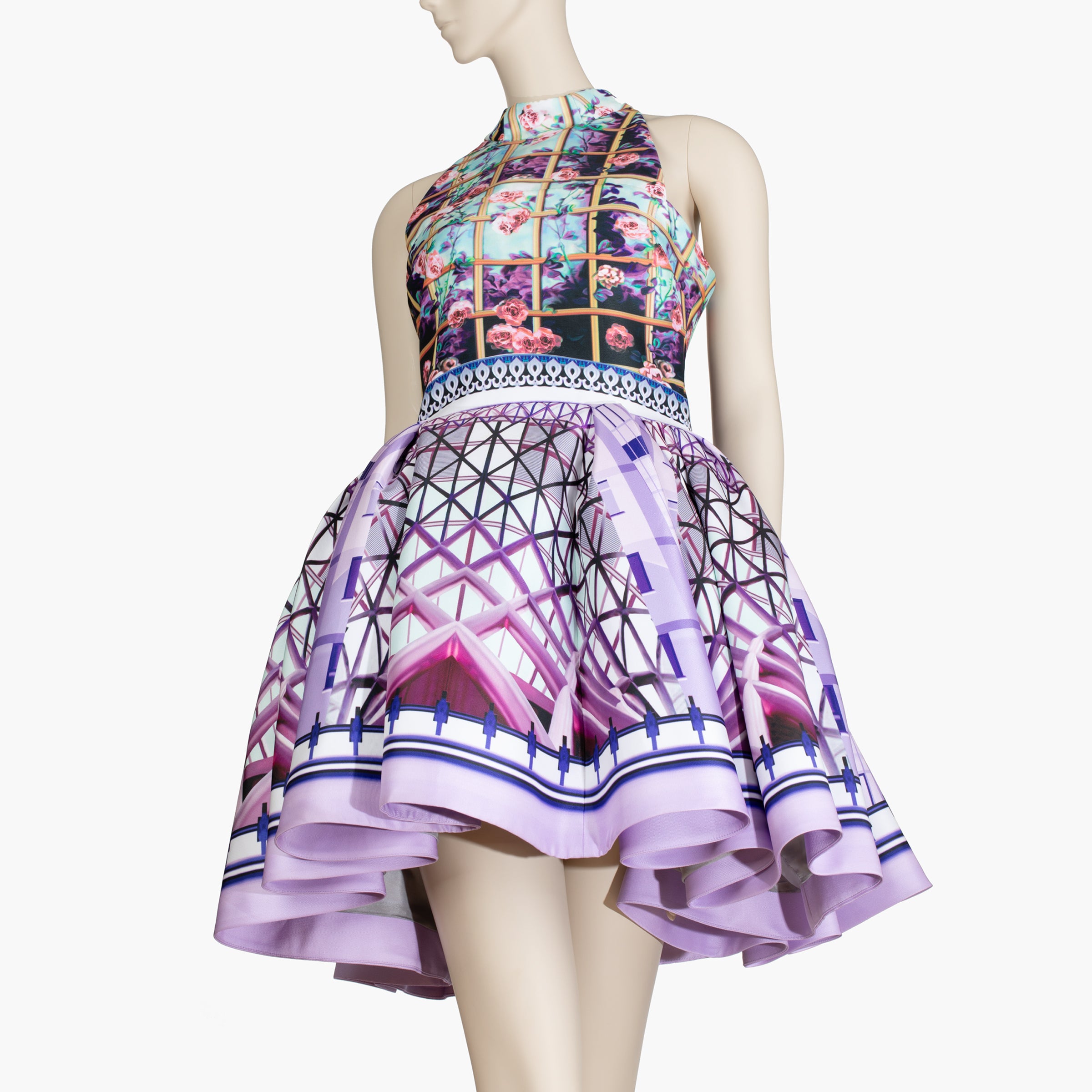 Mary Katrantzou Multicolour Printed Sleeveless Skater Dress