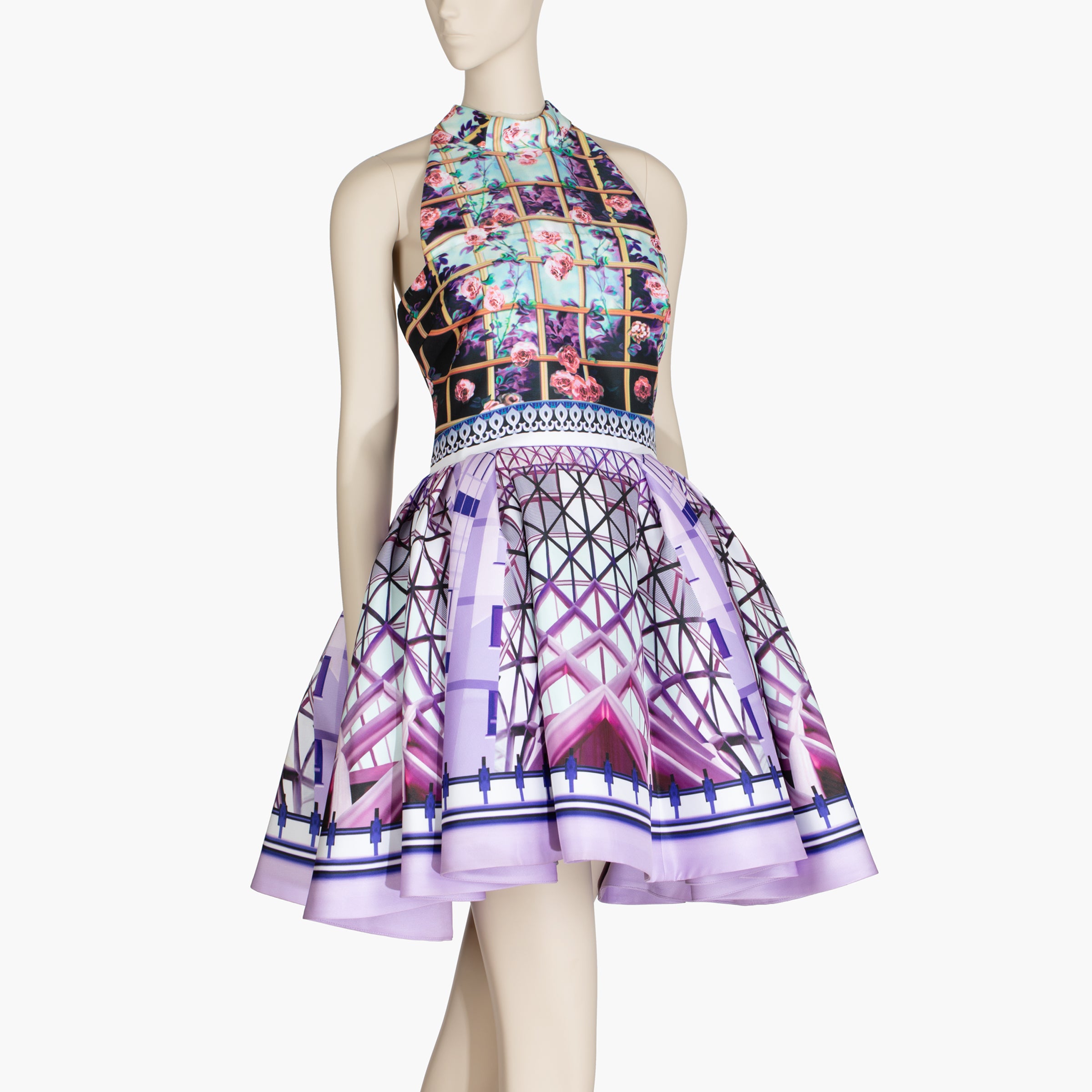 Mary Katrantzou Multicolour Printed Sleeveless Skater Dress