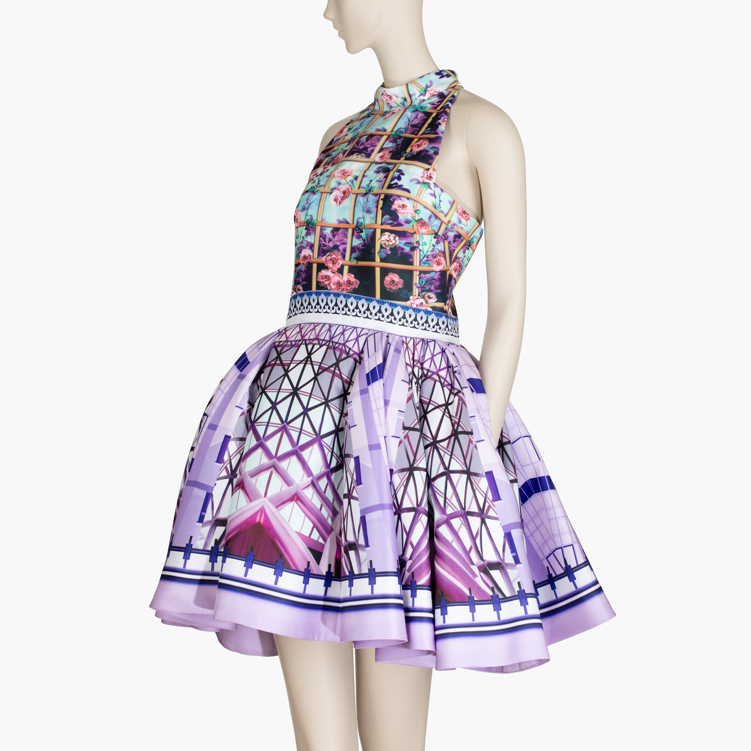 Mary Katrantzou Multicolour Printed Sleeveless Skater Dress