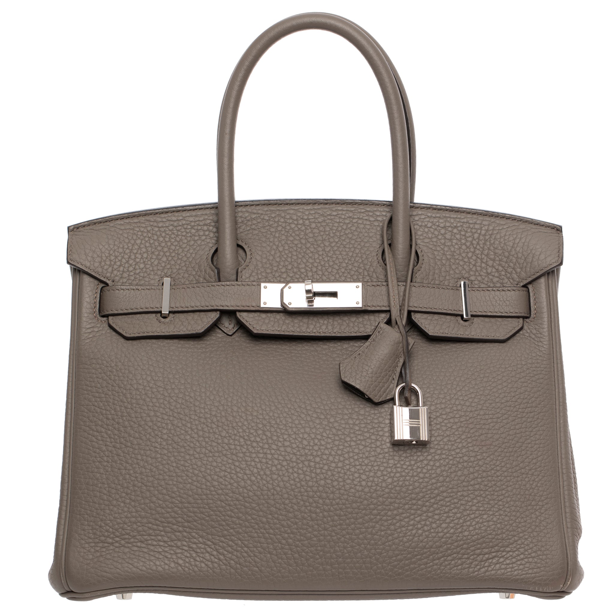 Hermes Birkin 30 Cm Gris Etain Togo Leather Palladium Hardware Stamp X