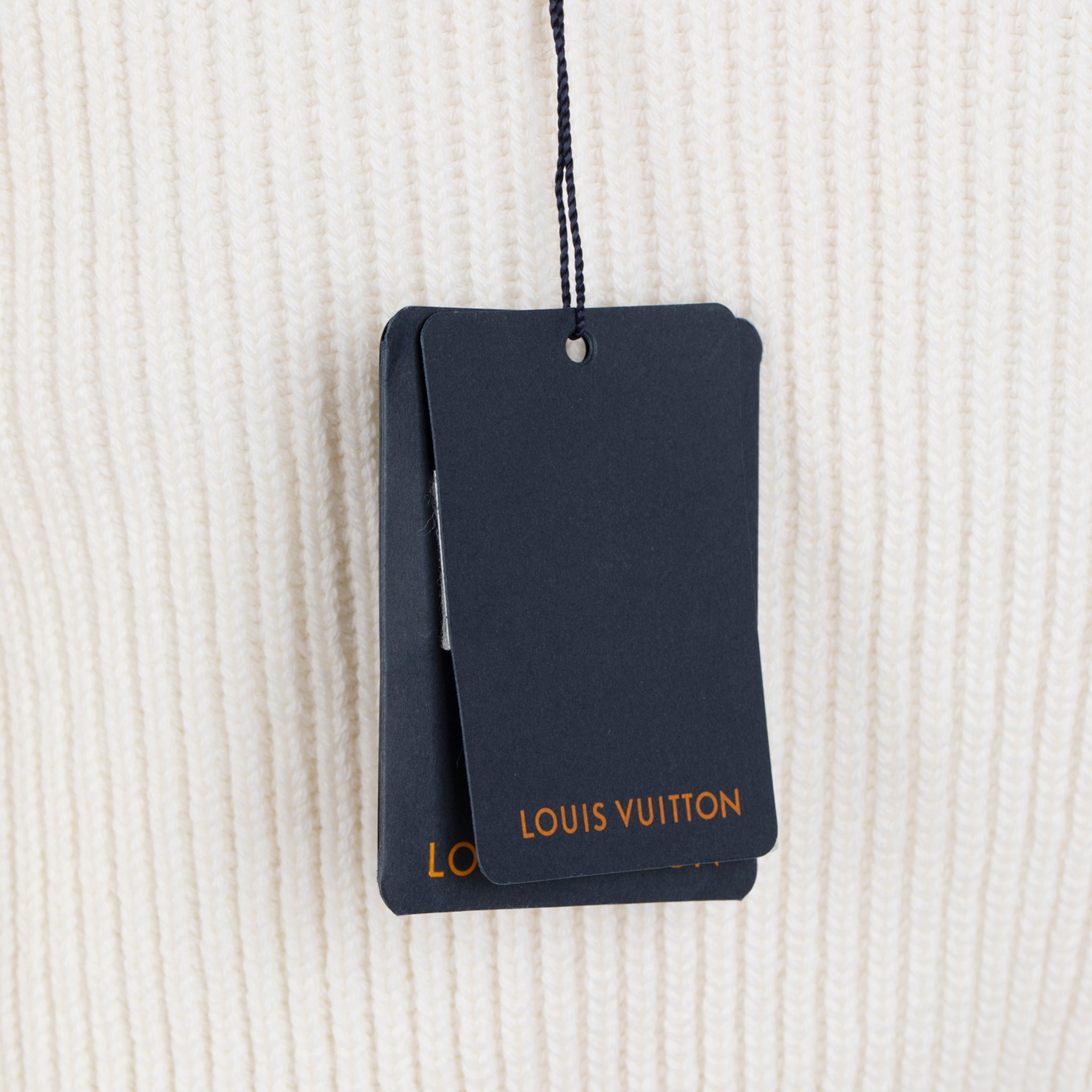 Louis Vuitton Ribbed Wool Blend Sweater with Detachable Collar – Size XS