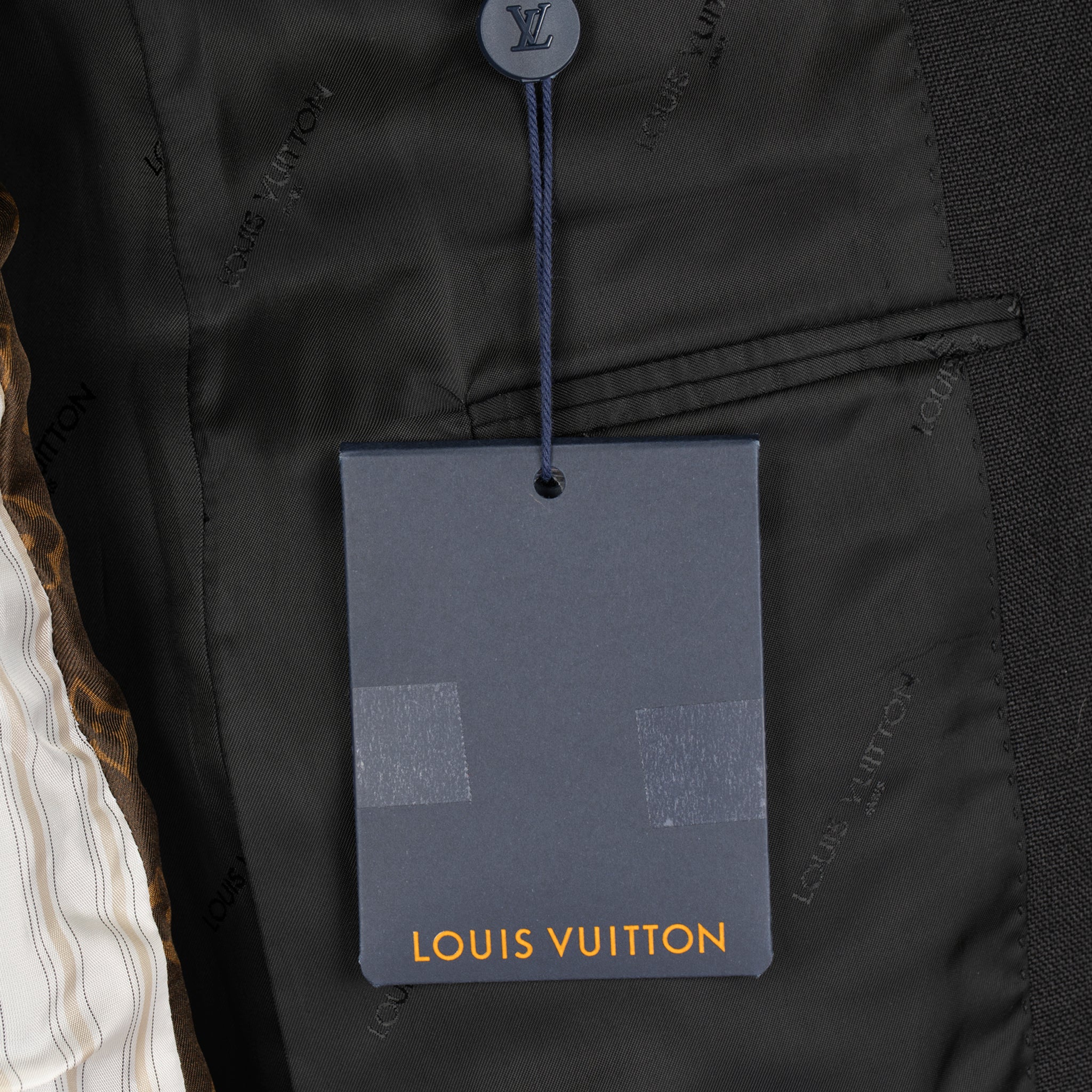 Louis Vuitton Black Tailored Blazer with Removable Monogram Scarf – Size 36