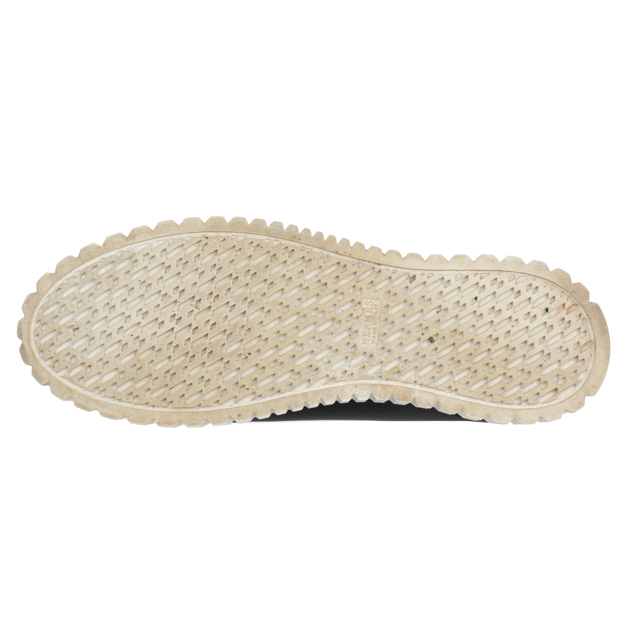 Hermes Mens Black & White Leather Shoes 43 FR