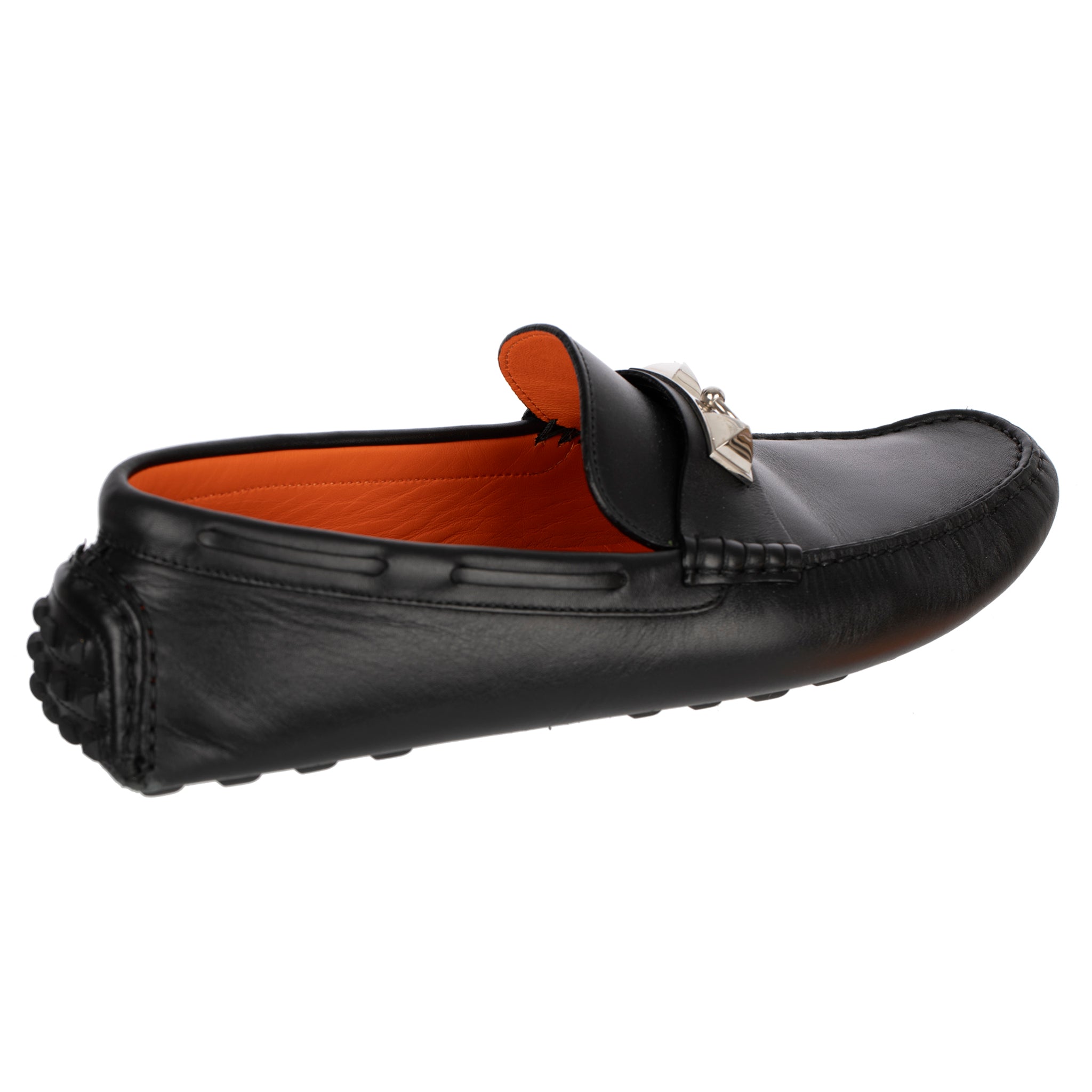 Hermes Mens Black Irving Loafers 43 FR