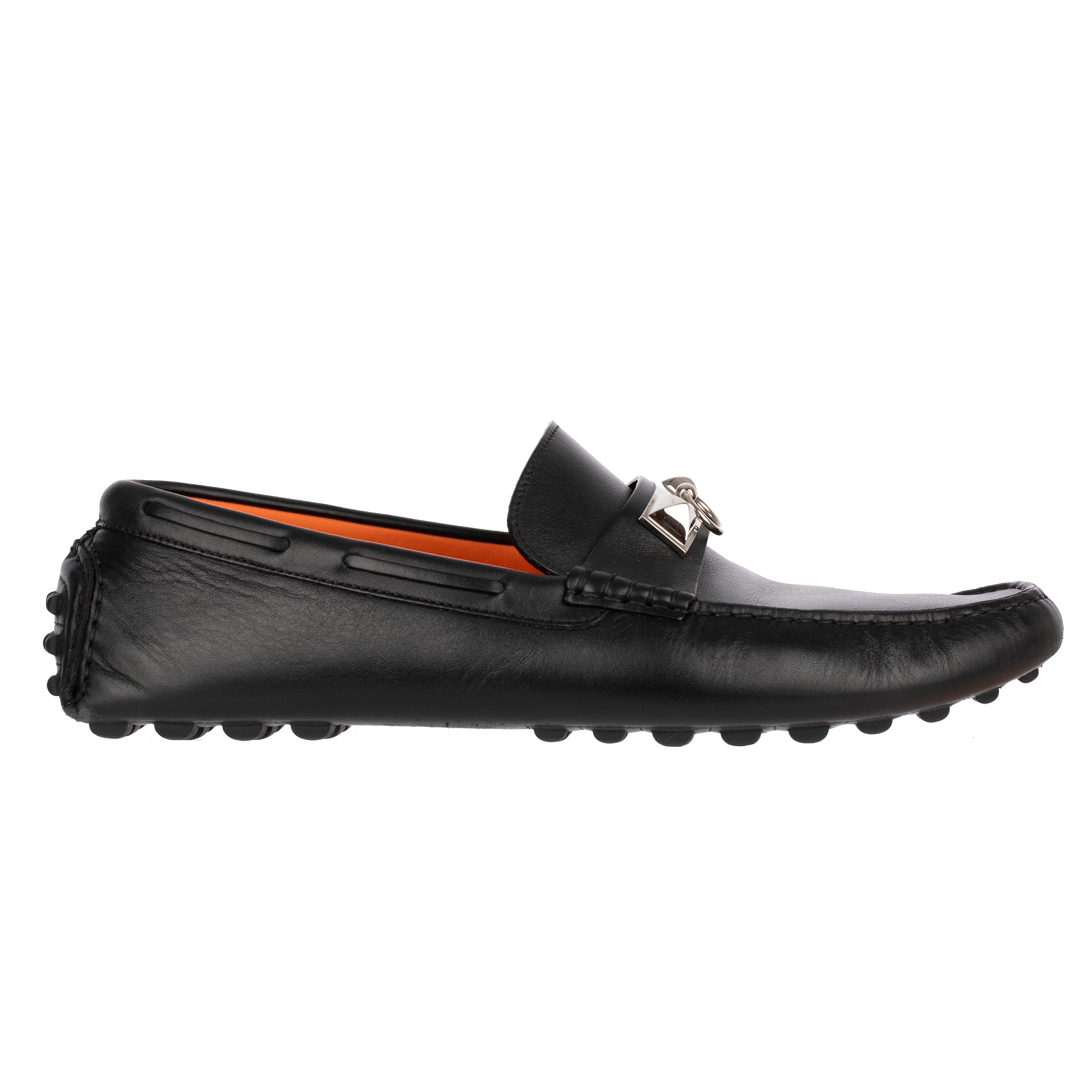 Hermes Mens Black Irving Loafers 43 FR