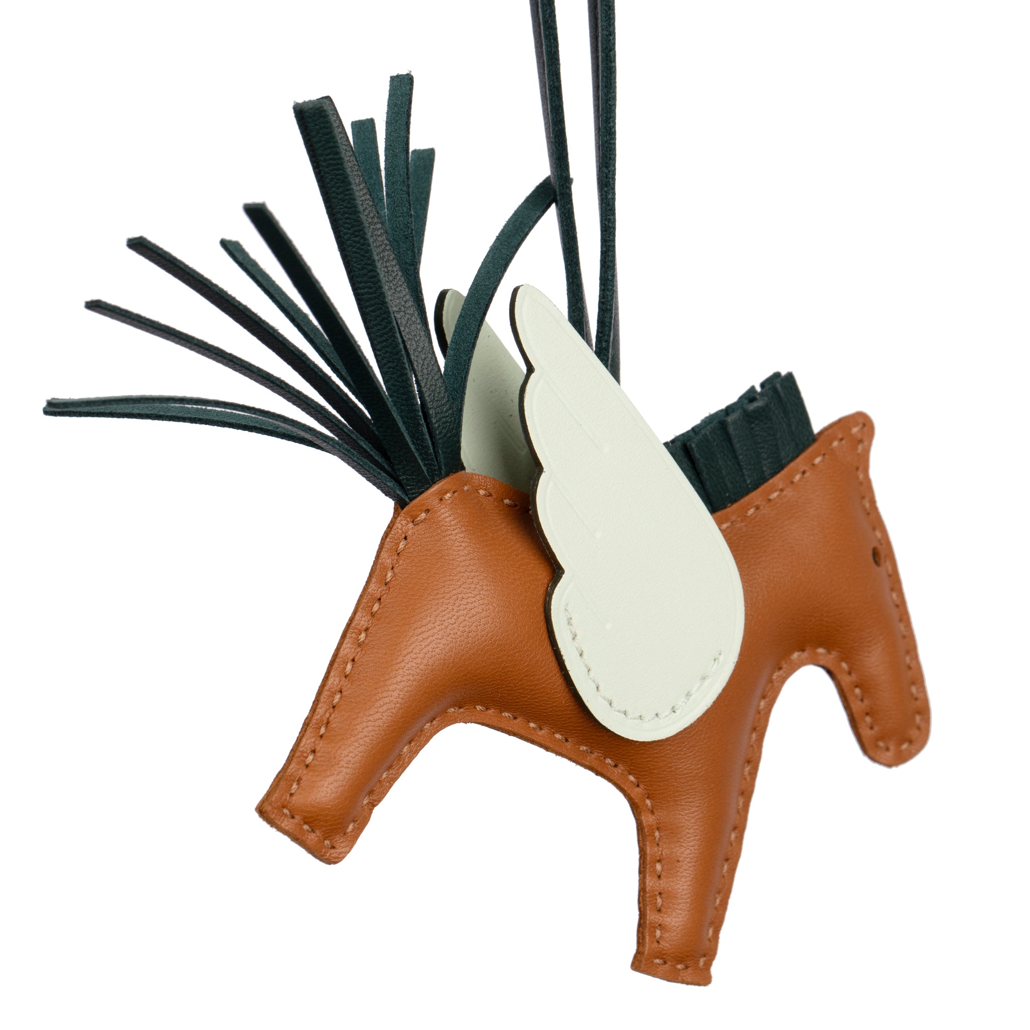 Hermes Rodeo Pegasus Bag Charm PM Gold, Vert Fizz & Vert Cypress