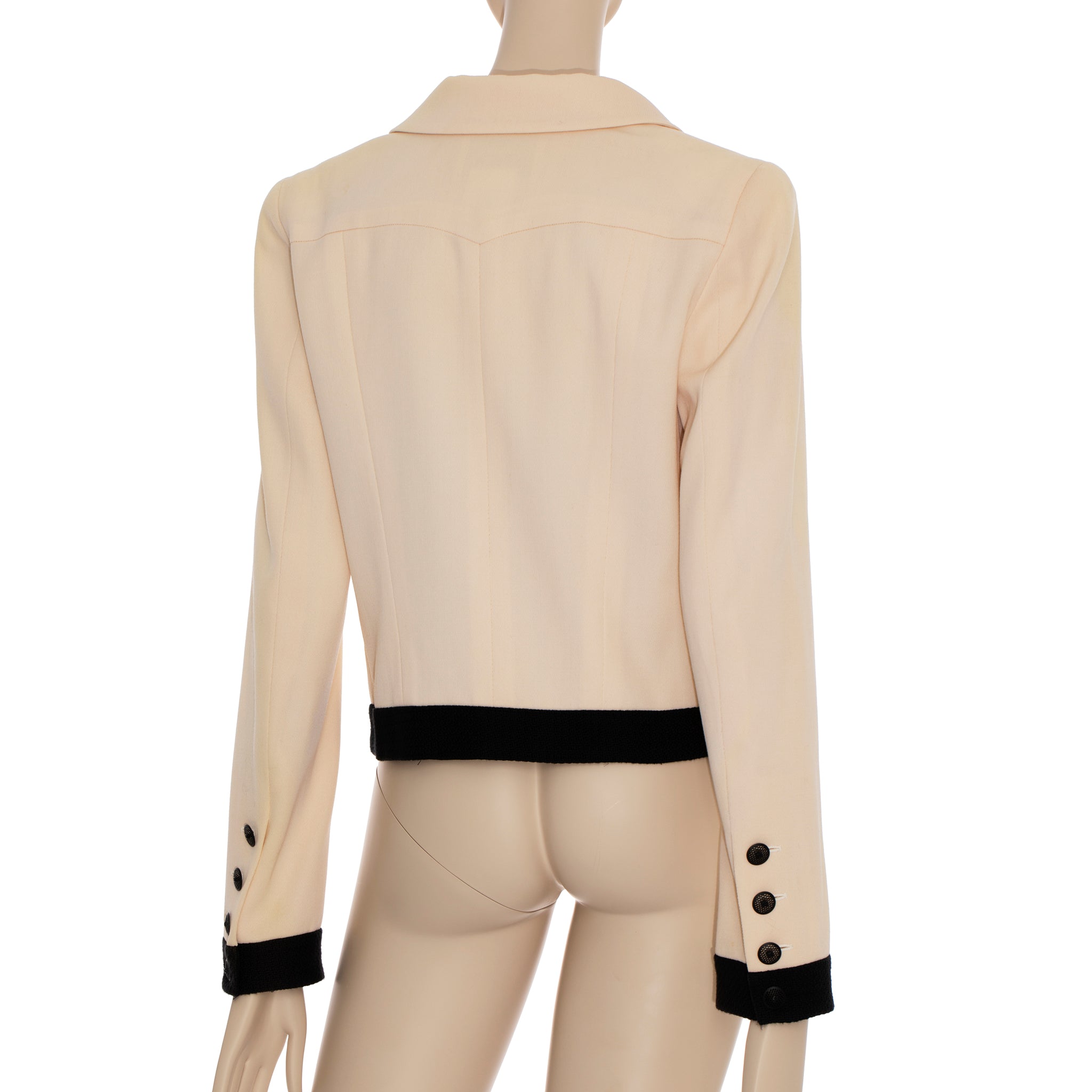 Chanel Vintage Ivory Crop Jacket 40 FR
