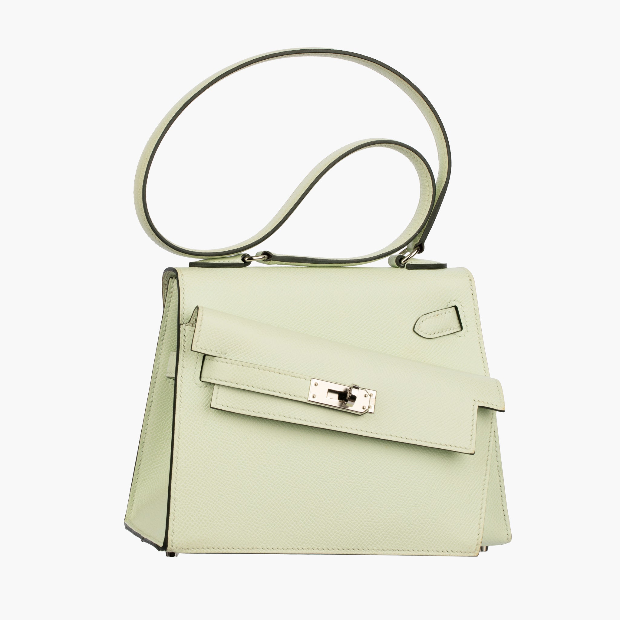 Hermes Hermès Kelly Désordre Vert Fizz Epsom with Palladium Hardware