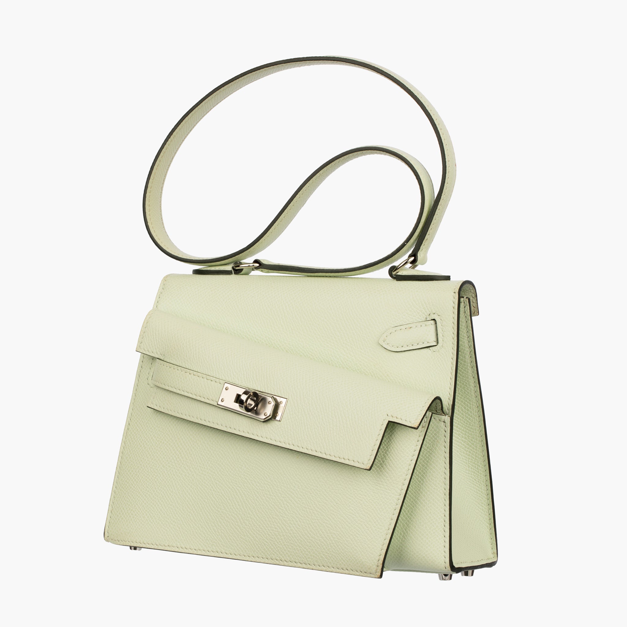 Hermes Hermès Kelly Désordre Vert Fizz Epsom with Palladium Hardware
