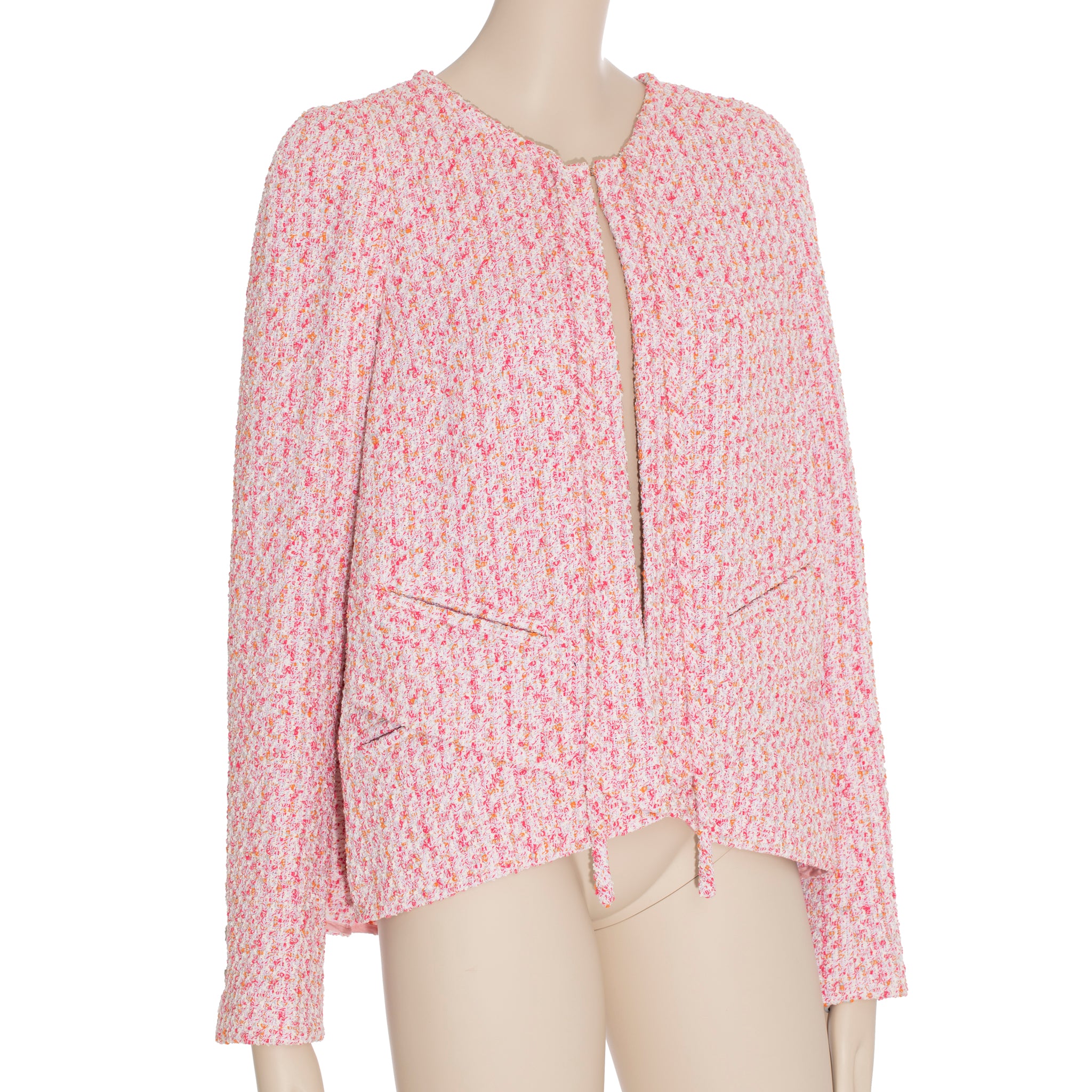 Chanel Cape/Jacket Pink Tweed 40 FR