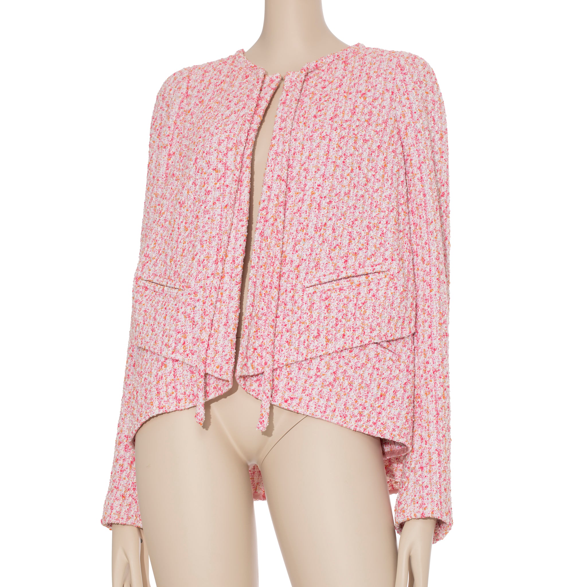 Chanel Cape/Jacket Pink Tweed 40 FR