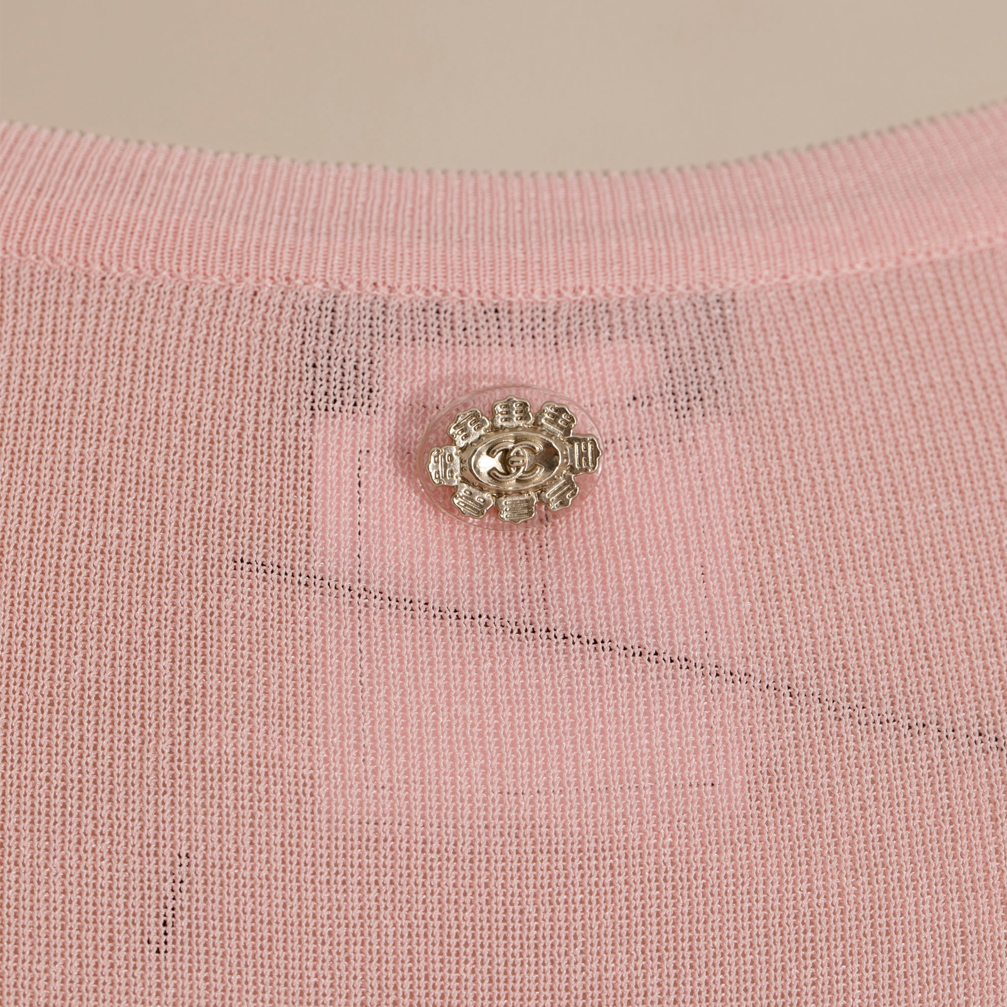 Chanel Knit Pink Long Sleeve Dress/Top 40 FR