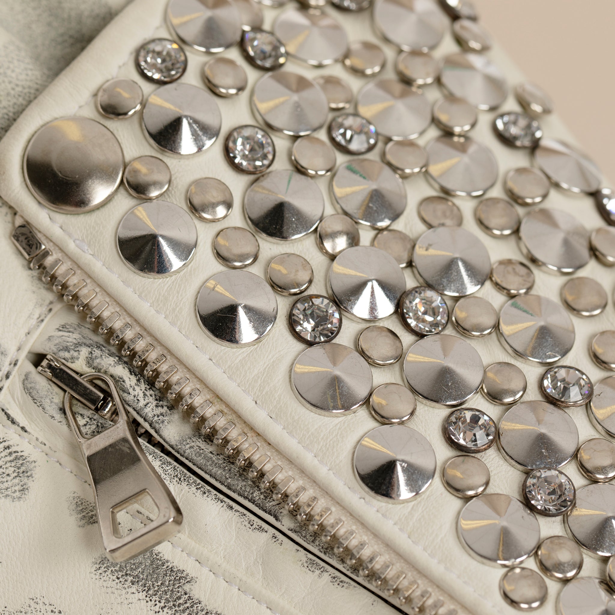 Balmain By Christophe Decarnin Studded Leather Biker Jacket 42 FR