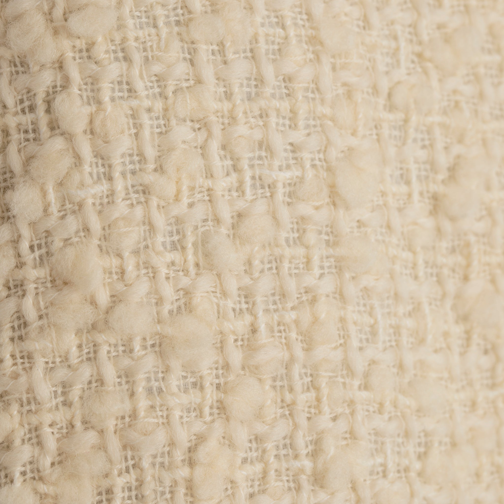 Chanel Cream Tweed Jacket With Plaid Lining 42 FR